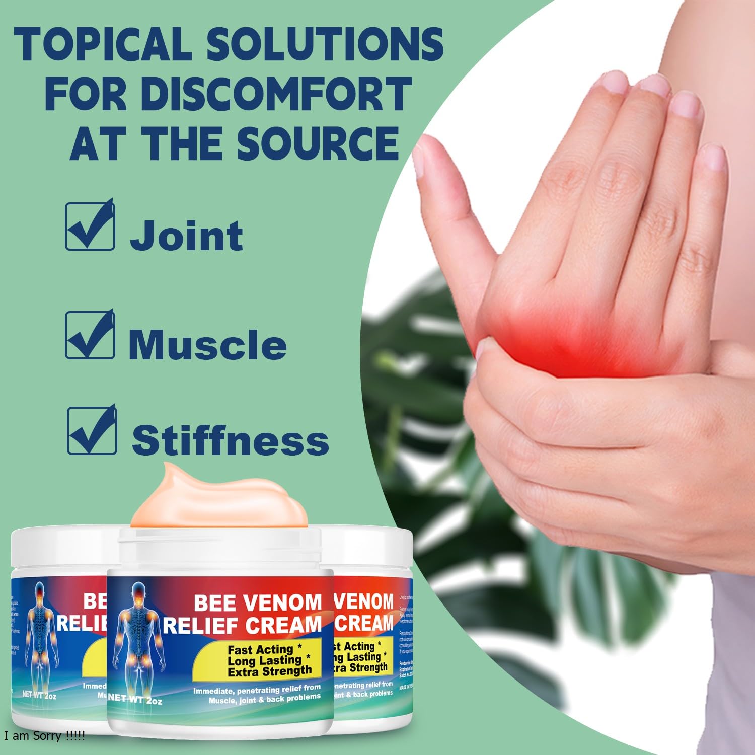 DUBOONAIO Bee Venom Joint Muscle Bone Cream, High Strength Fast Acting, Help for Back, Neck, Hand, Feet, Knee, Muscle, Shoulder, Wrist, Elbow, Hip, Nerve, Ankle, Foot Discomfort DUBOONAIO buy supplements canada