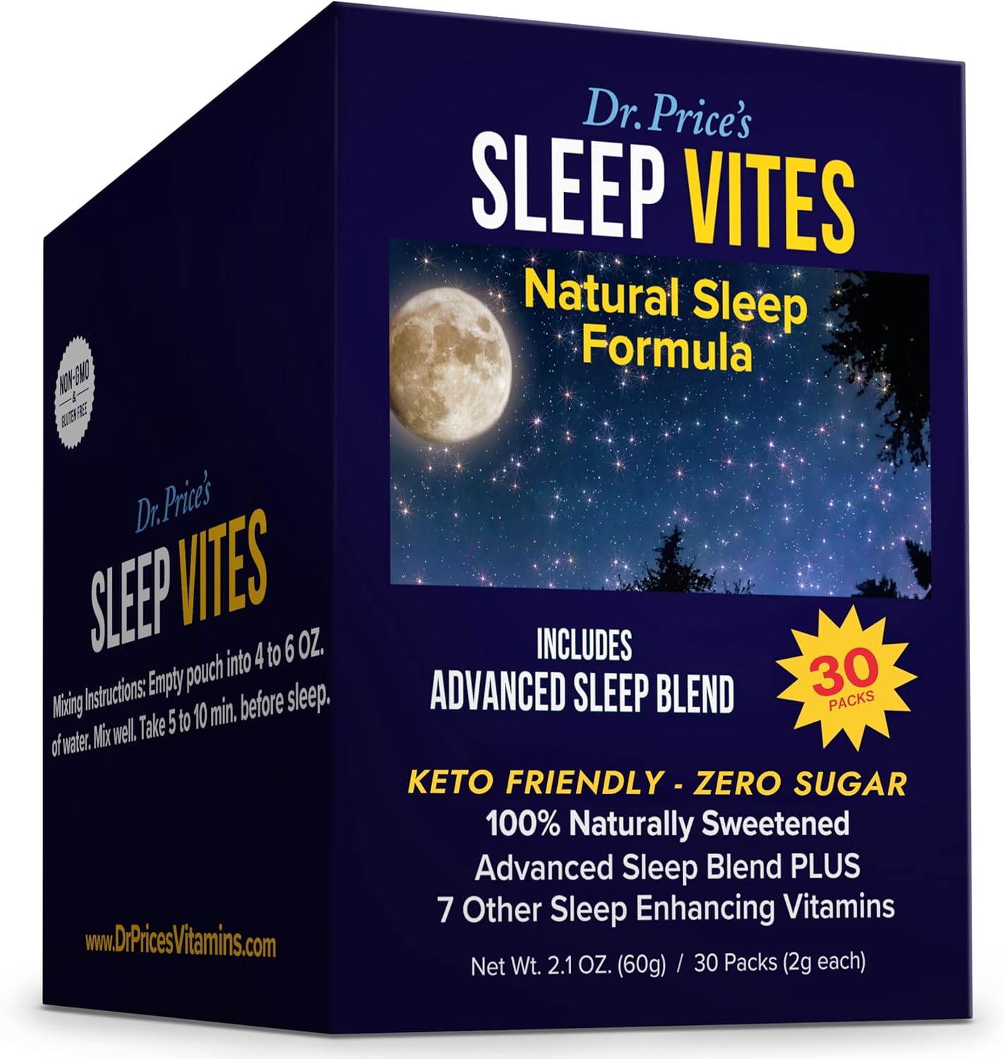 Dr. Price’s Natural Sleep Aid Powder – Berry-Citrus, 30 Packs | Sleep Powder Drink Mix with Magnesium, Microdose Melatonin & Tryptophan | Sleep Support for Adults | Doctor-Formulated, Made in USA Dr. Price's Vitamins buy supplements canada