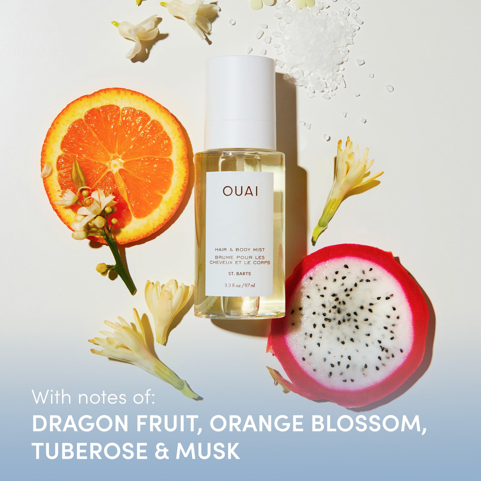 OUAI St. Barts Hair & Body Gift Set - Tropical-Scented Body Care for Women & Men - Includes Full Size Hydrating Body Cream & Deluxe Hair and Body Mist (2 Count) OUAI buy supplements canada