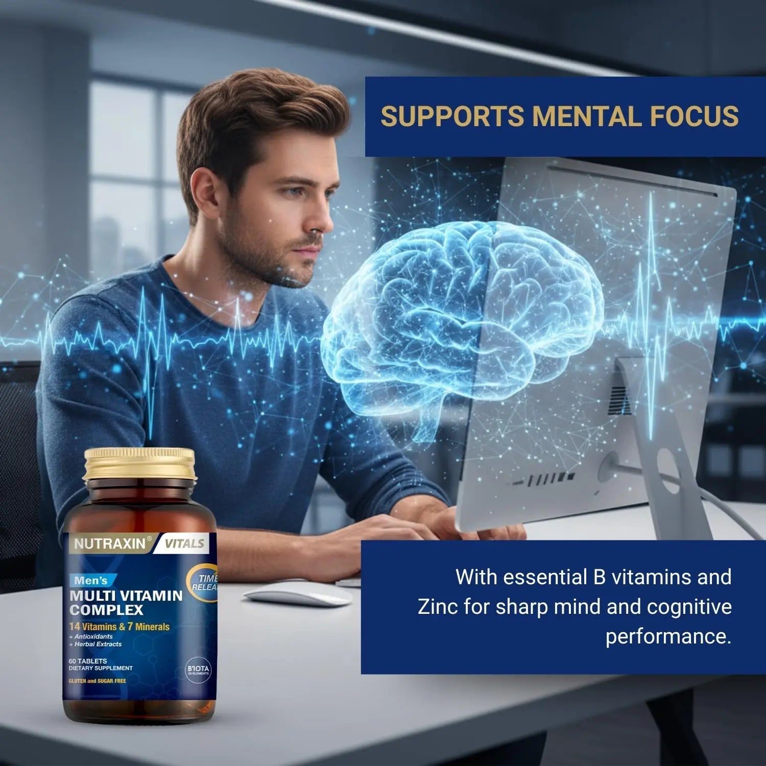 Nutraxin Men's Multivitamin & Mineral Complex, 60 Tablets Nutraxin buy supplements canada