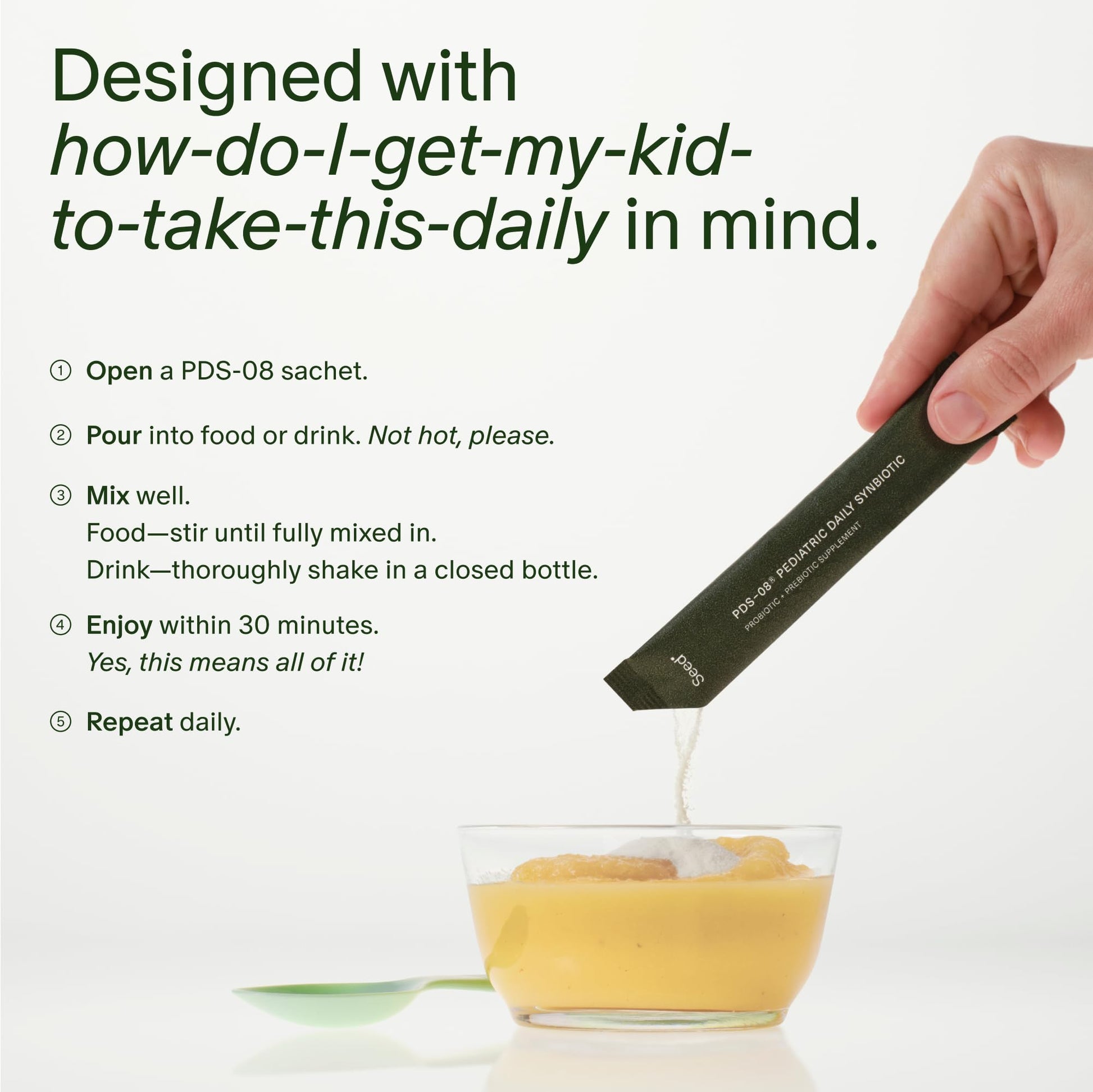 Seed PDS-08 Pediatric Daily Synbiotic - Fiber-Based Prebiotic & Probiotic for Kids - Digestive Health, Regularity, Constipation Relief - Ages 3-17 - Vegan and Shelf-Stable - 30 Sachets (30-Day Supply) Visit the Seed Store buy supplements canada