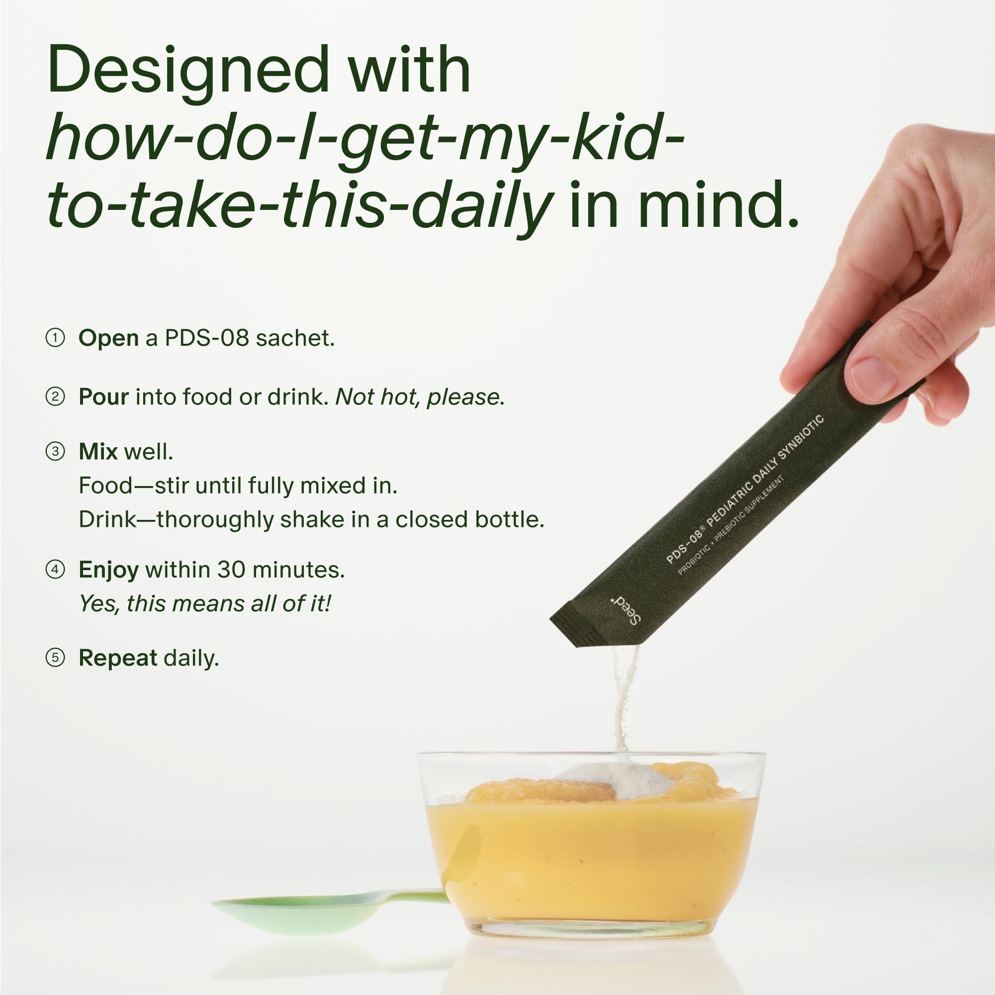 Seed PDS-08 Pediatric Daily Synbiotic - Fiber-Based Prebiotic & Probiotic for Kids - Digestive Health, Regularity, Constipation Relief - Ages 3-17 - Vegan and Shelf-Stable - 30 Sachets (30-Day Supply) Visit the Seed Store buy supplements canada