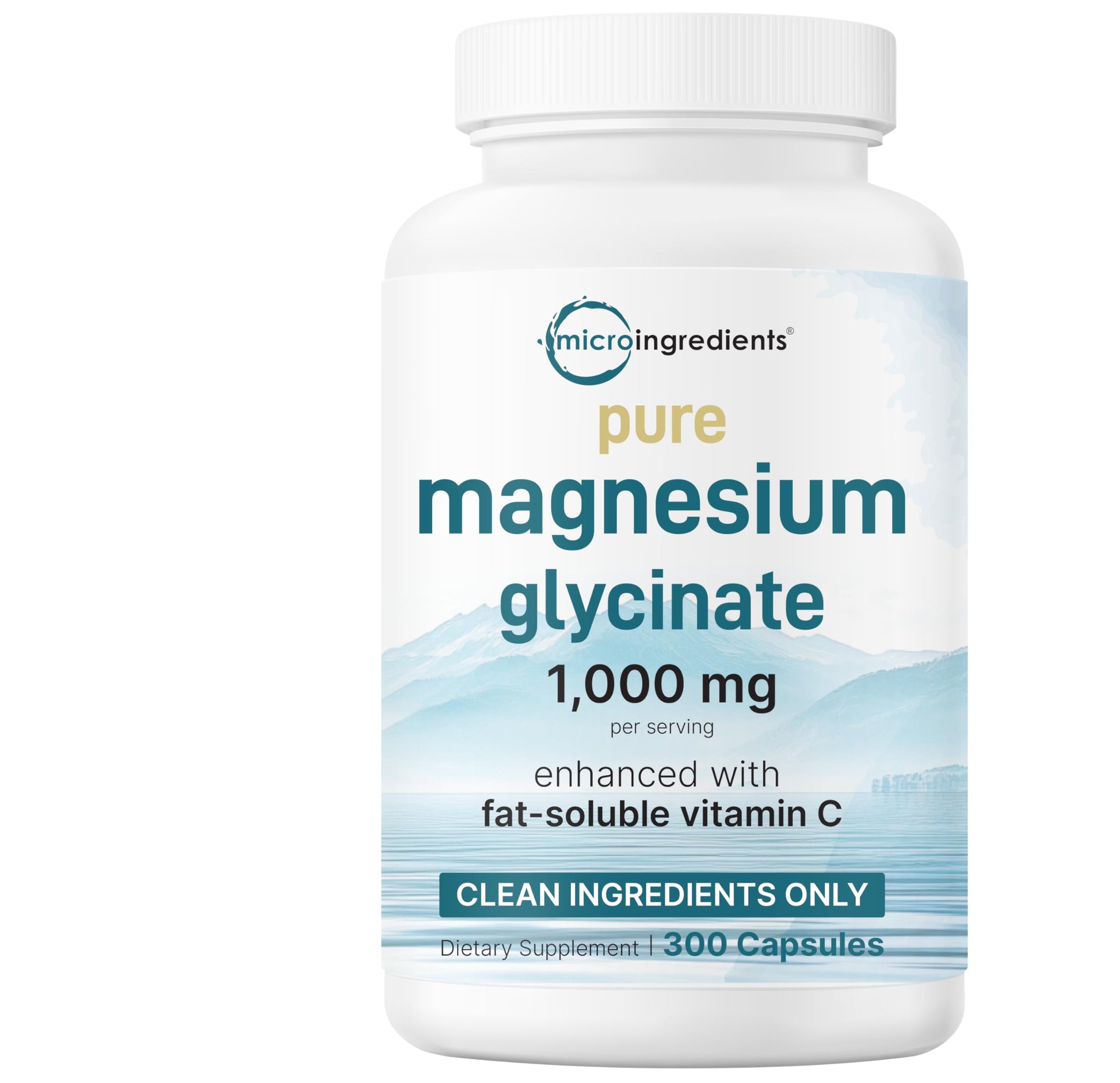 Pure Magnesium Glycinate 1,000mg, 300 Capsules | 100% Chelated for Max Absorption | Enhanced with Vitamin C | Only Uses Active Ingredients Micro Ingredients buy supplements canada