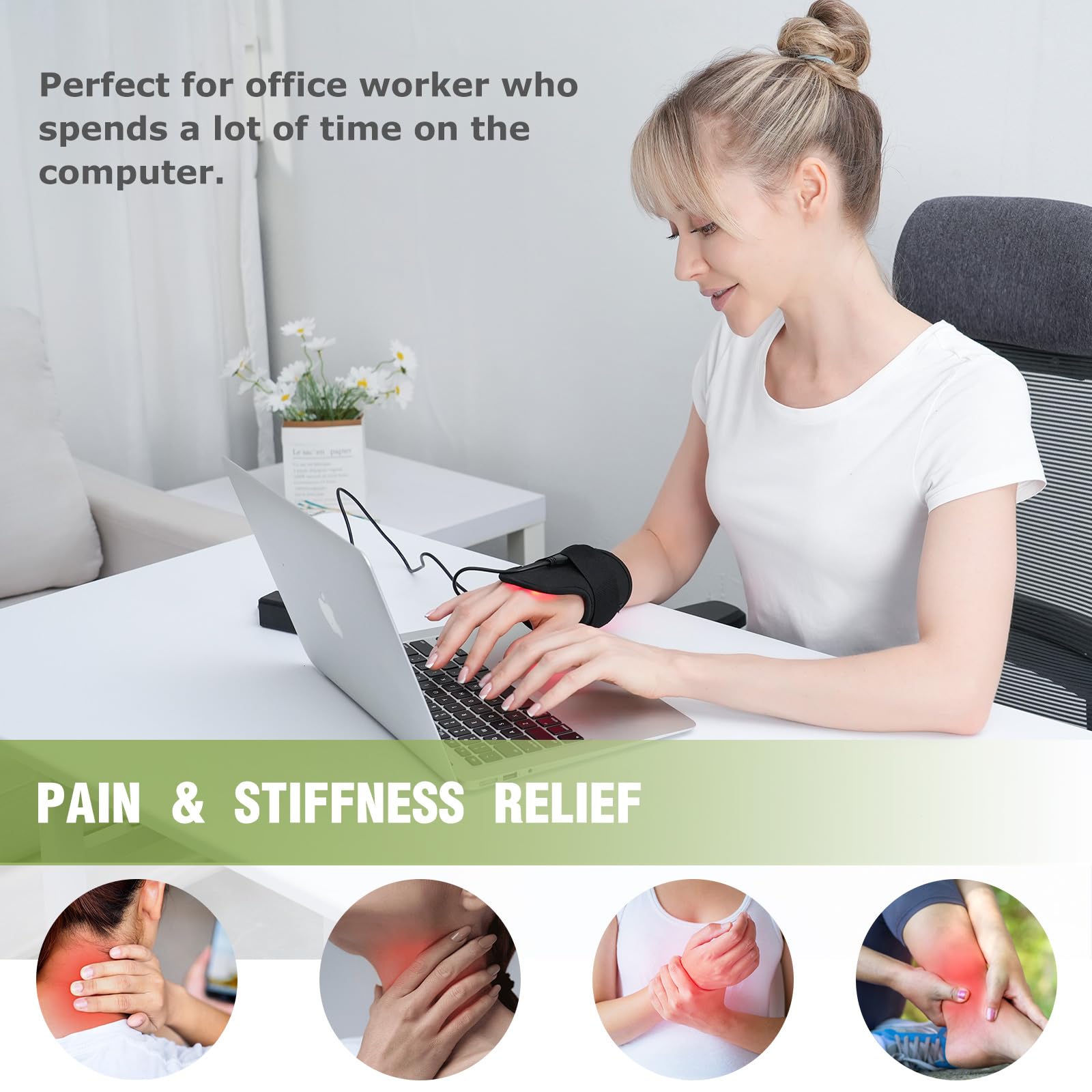 Rechargeable Red Light Therapy Neck Shoulder, Infrared Light Therapy for Body Pain Relief, Portable Red Light EnjoYield buy supplements canada