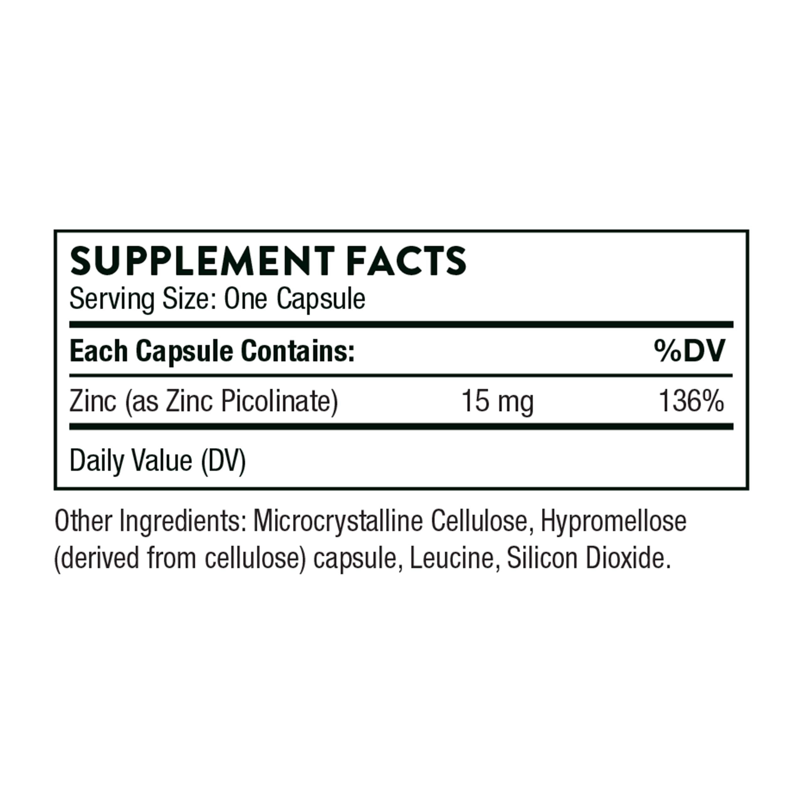 Thorne Zinc Picolinate 15mg - Highly Absorbable Zinc Supplement - Supports Wellness THORNE buy supplements canada