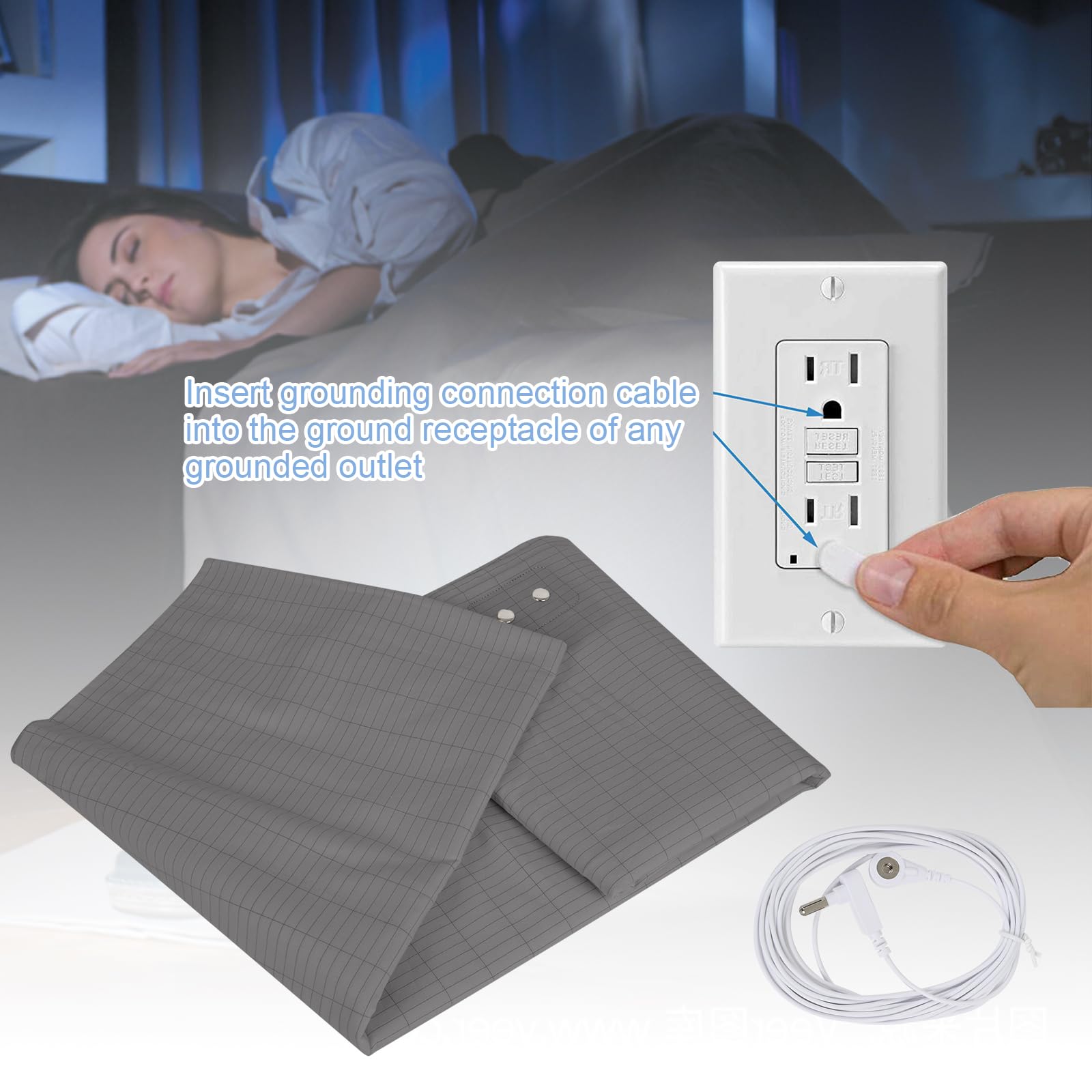 Grounding Mat for Bed, Grounding Sheets Blanket with Grounding Cord, Earthing Mat Grounding Pad Reaeng buy supplements canada