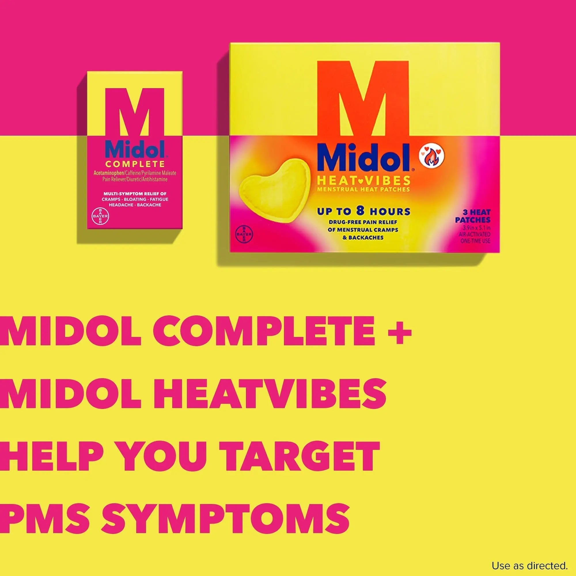 Midol Complete Menstrual Pain Relief Caplets with Acetaminophen for Period Cramps, and Menstrual Symptom Relief - 40 Count (Pack of 3) (Packaging May Vary) Midol buy supplements canada