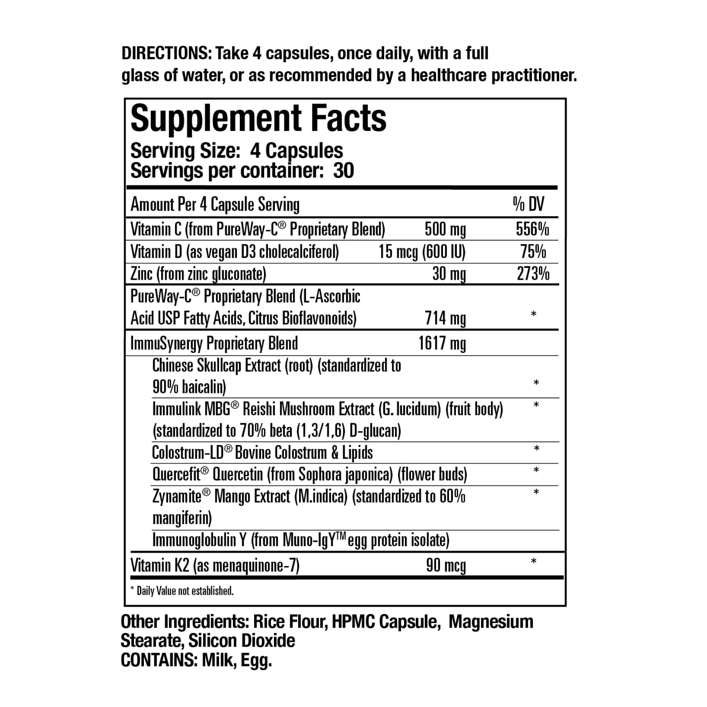 Colostrum-LD ImmuSynergy 10 Capsules - 120 Count-Immune Fortifying Ingredients - Vitamin C, D3, Zinc, Beta Glucan, Quercetin GastroDefense buy supplements canada