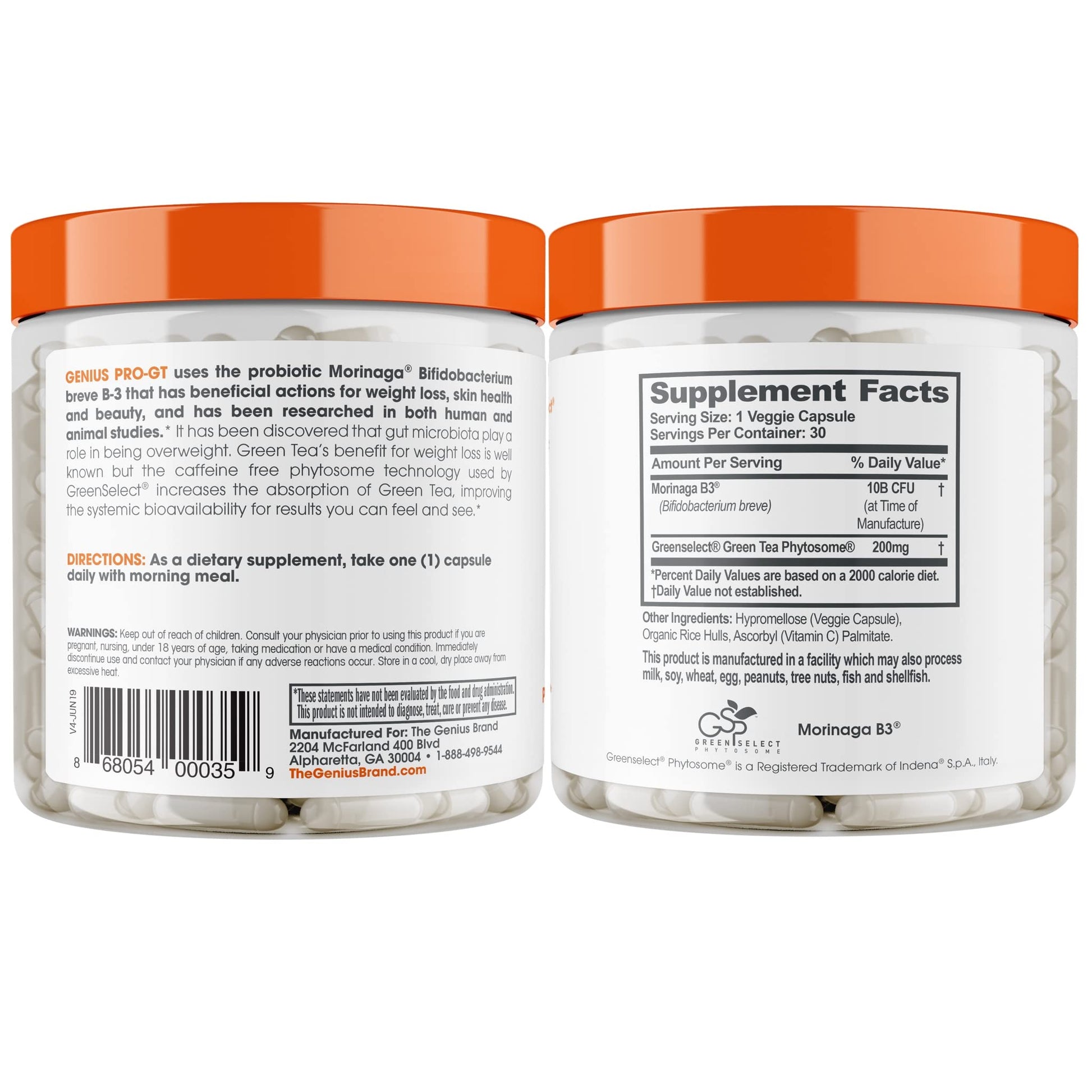 Genius Probiotics for Weight Loss with Green Tea Extract - Fat Burner Supplement & Digestive The Genius Brand buy supplements canada