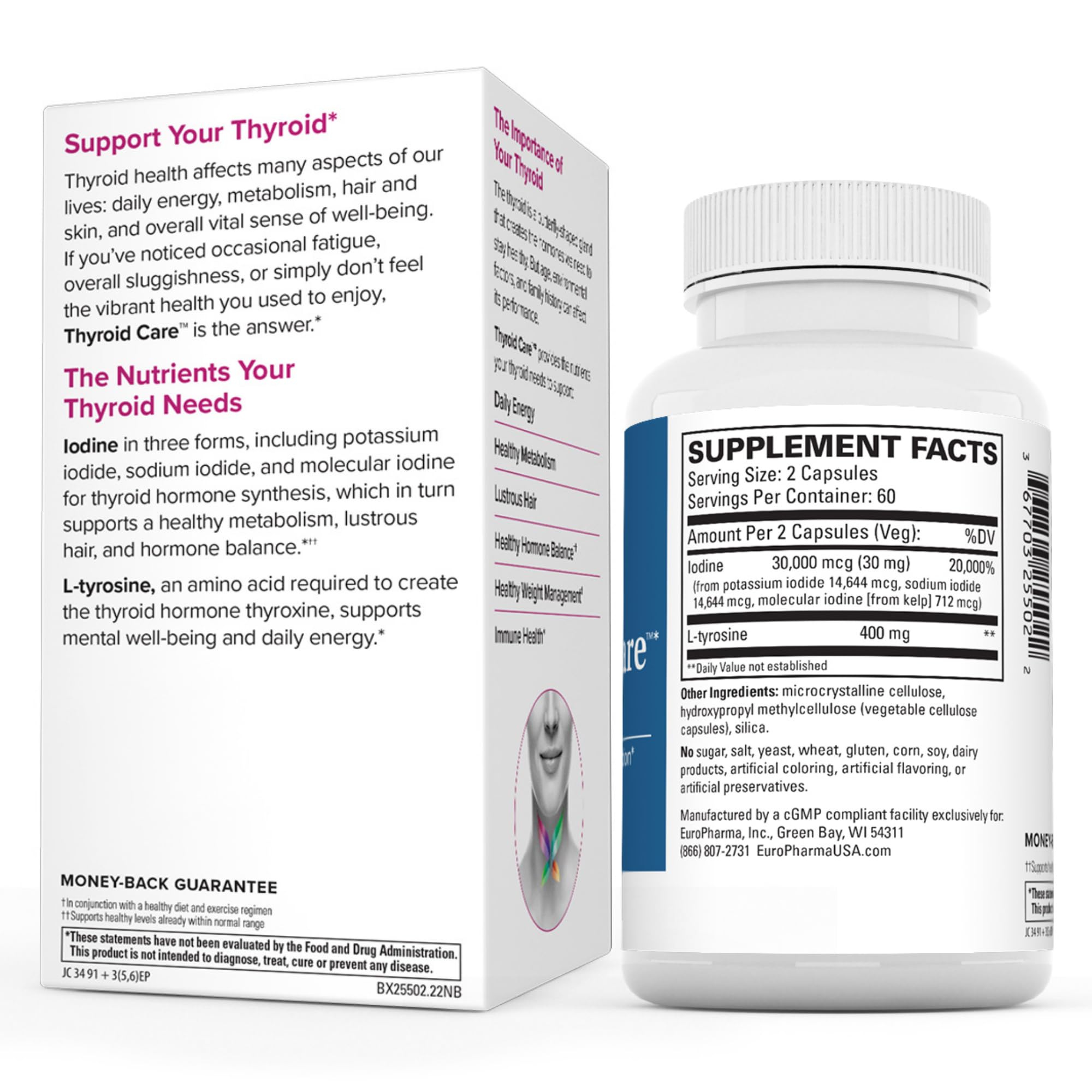 Terry Naturally Thyroid Care - 120 Capsules - Complete Metabolic Function - with Iodine Terry Naturally buy supplements canada