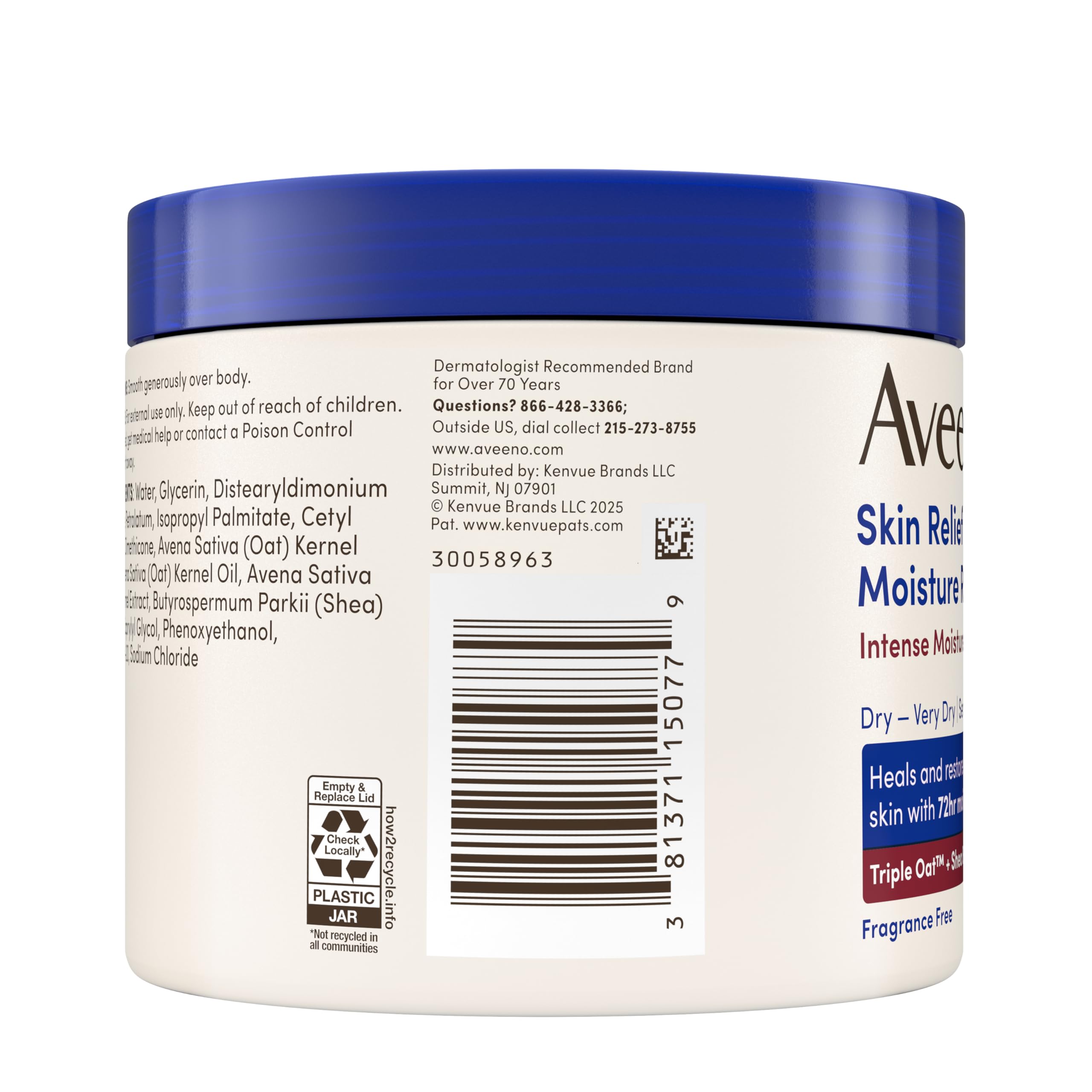 Aveeno Skin Relief Intense Moisture Repair Body Cream with Triple Oat & Shea Butter Formula, Helps Heal, Repair & Restore Very Dry Skin Aveeno buy supplements canada