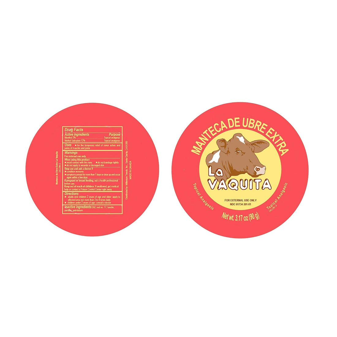 BILITOK 2 Pack La Vaquita Extra Strength Udder Balm Manteca Ubre De Vaca Pain Relief 3.17 Oz. Topical Analgesic La Vaquita Erectogen buy supplements canada