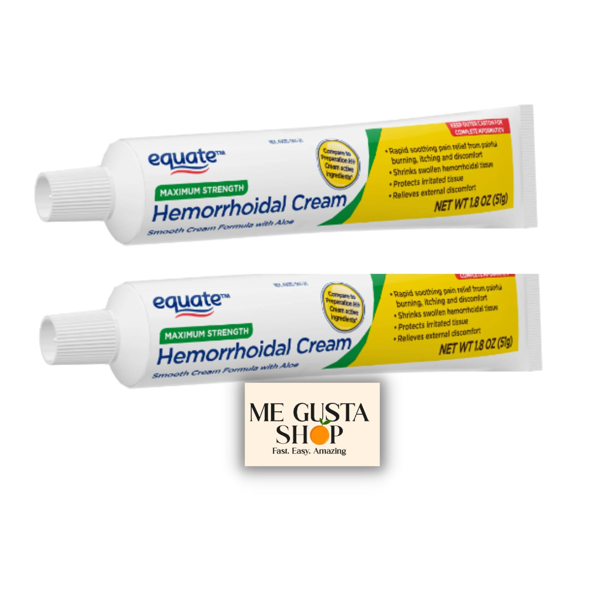 Equate Hemorrhoidal Cream,1.8 Oz (Pack of 02) Total 2 + me Gusta Sticker ME GUSTA SHOP buy supplements canada