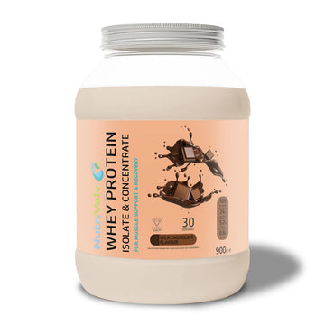 NutriVolv Whey Protein Isolate & Concentrate Powder | Milk Chocolate Flavour 900g NutriVolv buy supplements canada