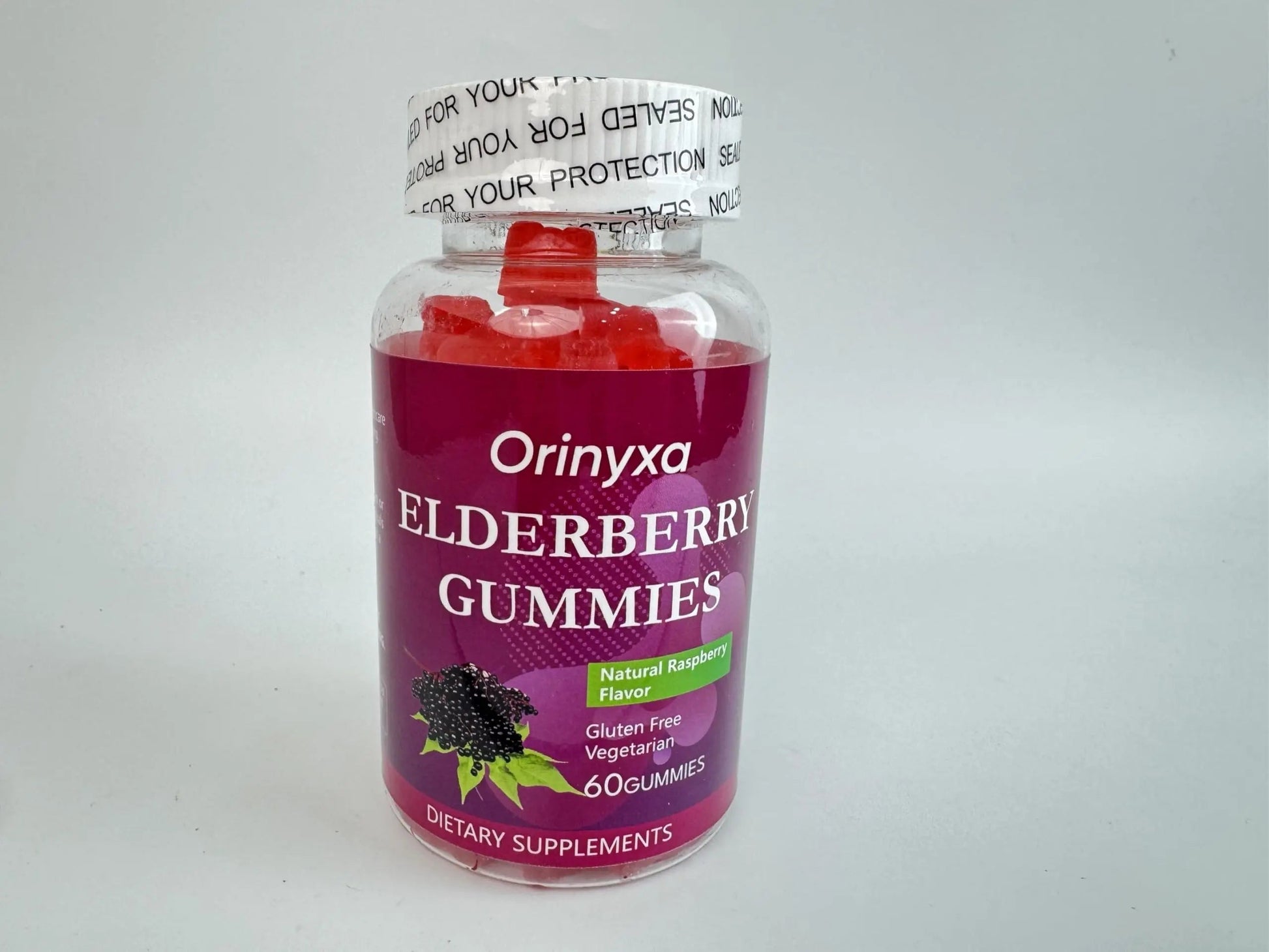 Orinyxa Elderberry Gummies with Vitamin C, D3, Zinc, Sodium, Immune Support for Adults, Gluten-Free, Vegan, 60 Gummies Orinyxa buy supplements canada