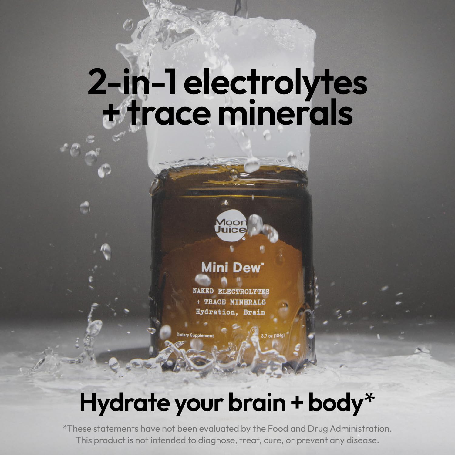 Moon Juice Mini Dew Electrolytes Powder - Sugar Free Minerals & Electrolyte Hydration Powder for Instant Hydration & Brain Support - Magnesium, Calcium, Potassium, Pink Salt, Unflavored, 30 Servings Moon Juice buy supplements canada