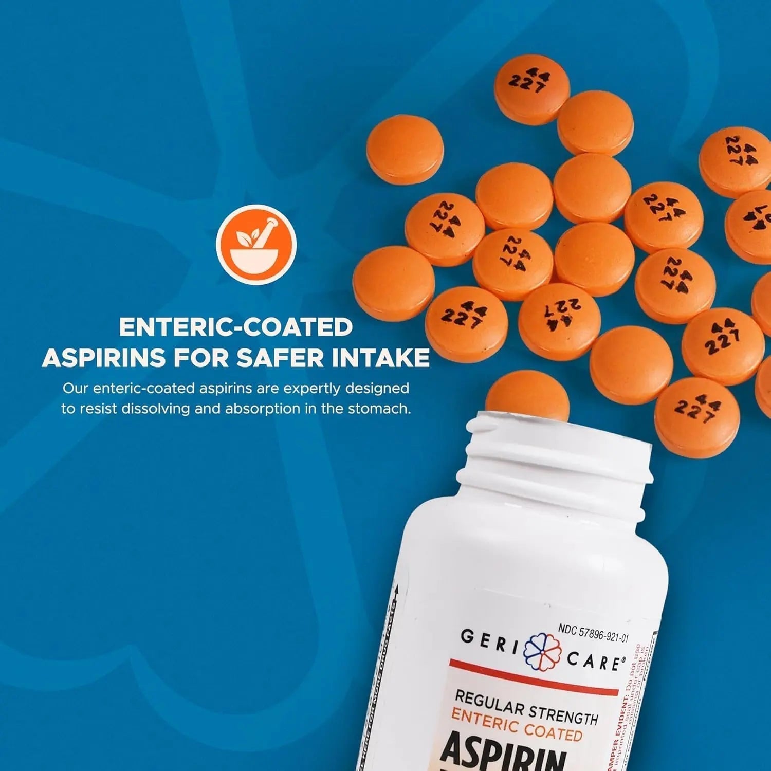 Enteric Coated Aspirin Tablets 325mg (100 Count) by GeriCare- NSAID Pain Reliever & Fever Reducer Coated Aspirin for Adults- Regular Strength Aspirin for Headache Arthritis Menstrual & Muscle Pain GeriCare buy supplements canada