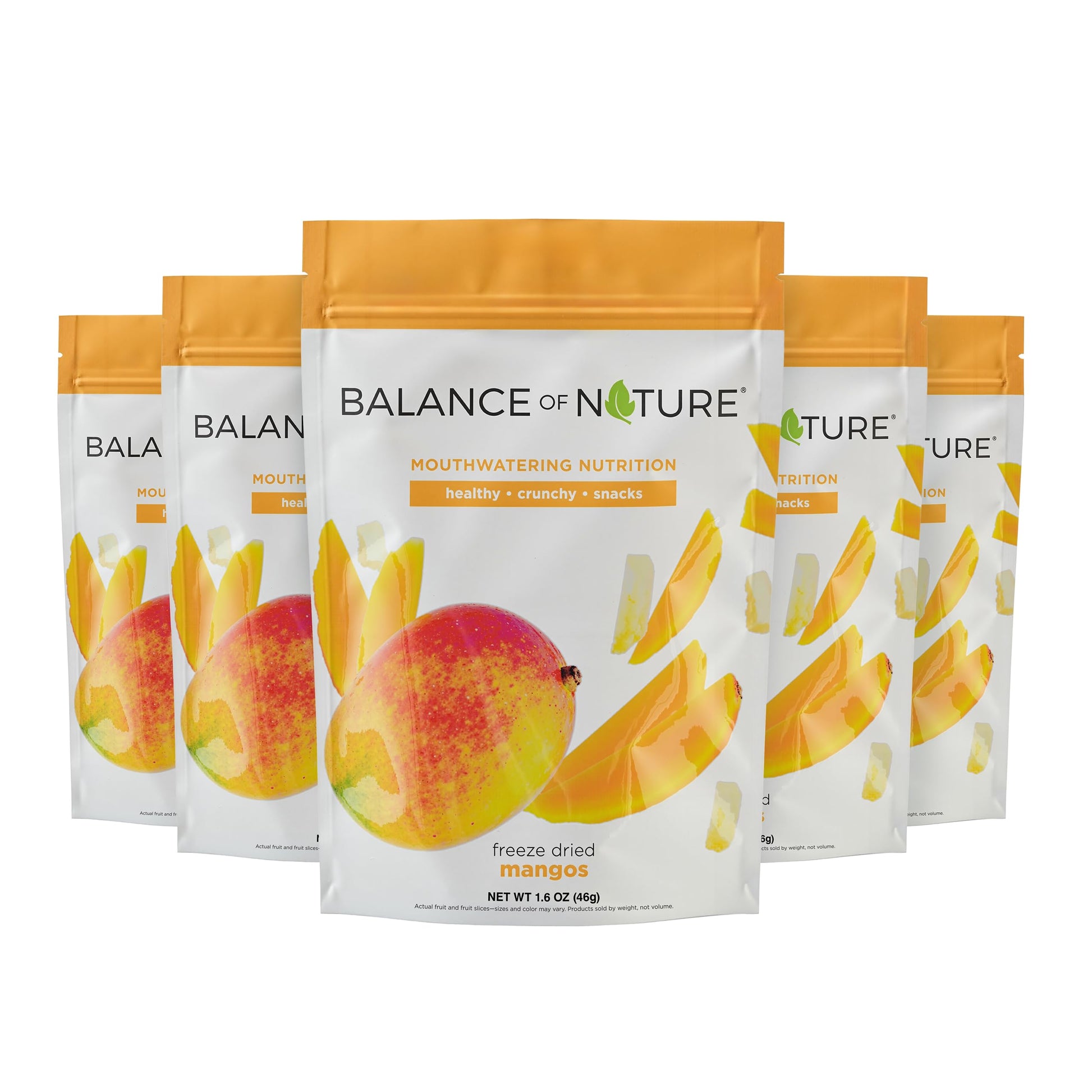 Balance of Nature Freeze-Dried Mangos (5 Pack) – 100% Real Fruit, Crunchy Mango Slices, Healthy Snack, Mouthwatering Nutrition, Gluten-Free, Vegan, No Sugar Added, Five 1.6 oz Bags Balance of Nature buy supplements canada