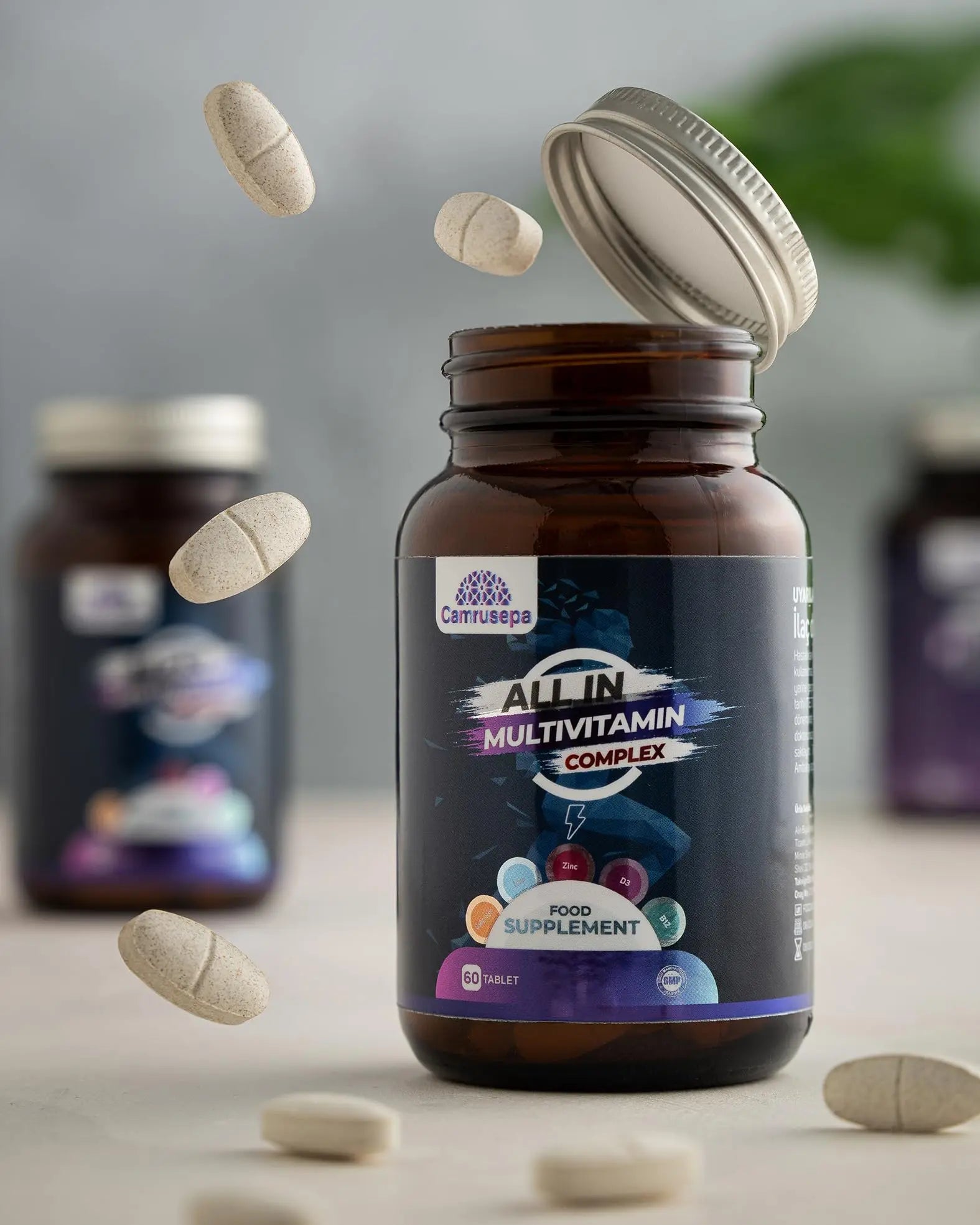 CAMRUSEPA All in Multivitamin Complex – Daily Tablet with Calcium, Iron, Zinc, Vitamin C, B Complex, D3, E, A & More – Complete Daily Nutritional Support for Adults Camrusepa buy supplements canada