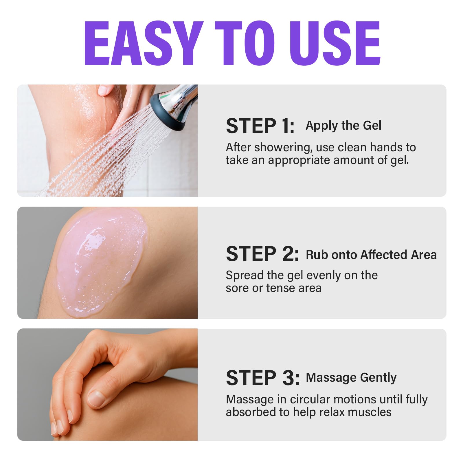 Joint Purple Gel, Fast-Absorbing Soothing Relief Massage Gel with Natural Extracts, Support Muscle, Joint, Shoulder, Knee, Back, Lumbar & Muscle Stiffness WKCWKC buy supplements canada