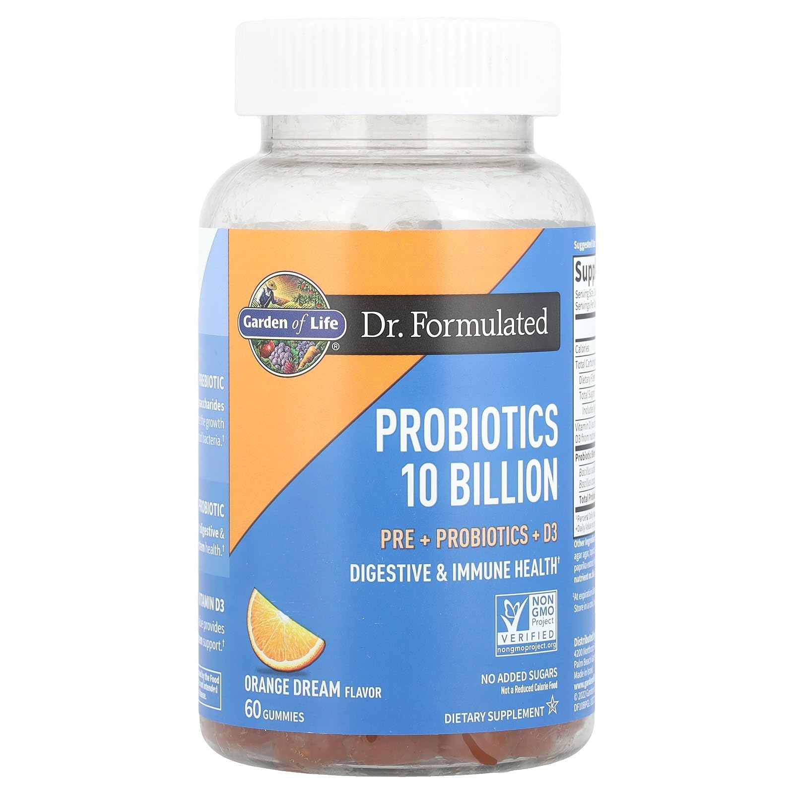 Garden of Life Dr Formulated 10 Billion CFU Prebiotic Fiber & Probiotic Gummies with Vitamin D3 for Digestive and Immune Health – Gluten Free, Non GMO Garden of Life buy supplements canada