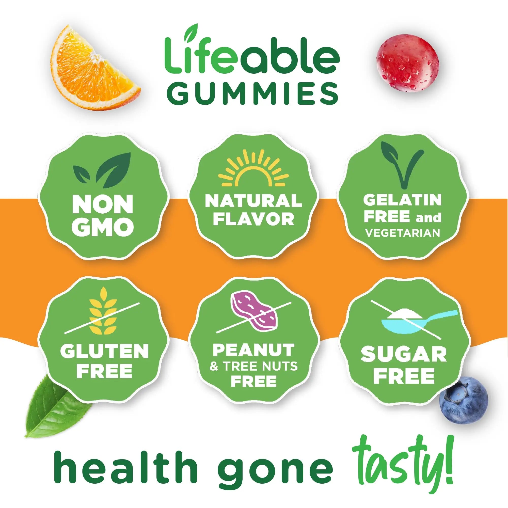 Lifeable Sugar Free Multivitamin Gummies | with Iron Vitamin A, C, D, E, Niacin, B6, Folate, B12, Biotin, Pantothenic Acid, Zinc | Lifeable buy supplements canada
