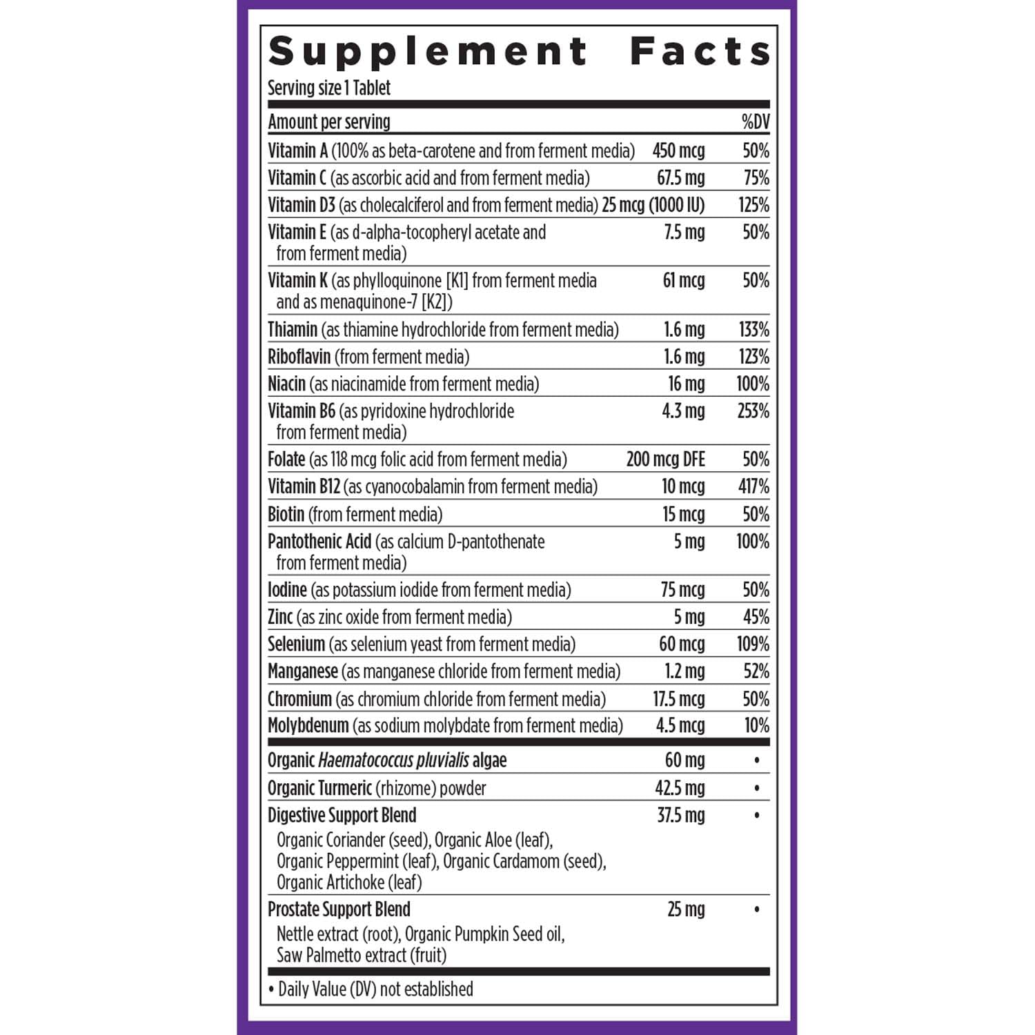 New Chapter Multivitamin for Men 50 Plus + Immune Support - Every Man's One Daily 55+ with Fermented Probiotics + Whole Foods + Astaxanthin New Chapter buy supplements canada