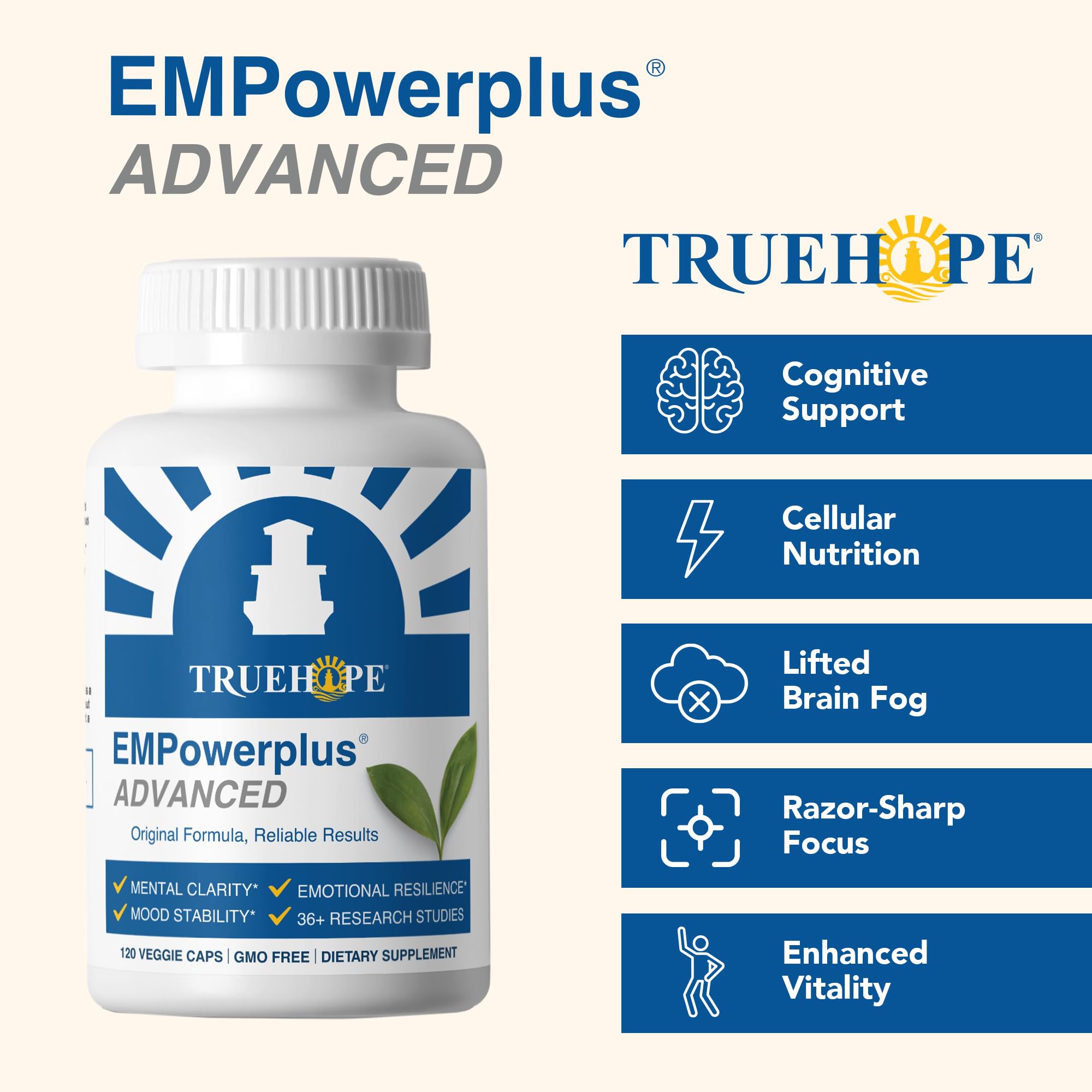 Truehope EMPowerplus Advanced Multivitamin for Women & Men - Broad-Spectrum Multivitamins & Chelated Minerals | 1000% Better Absorption | 37 Research Studies & 28 Years of Success | 30 Day Supply Truehope buy supplements canada