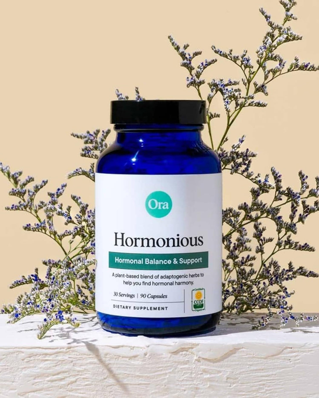 Ora Organic Natural Hormone Balance Supplement & Hormonal Acne Relief for Women - Support Skin, Mood, Energy, PMS & Menopause - Ashwagandha, Maca, Burdock Root, Cordyceps & VIT C - 90 Capsules Ora Organic buy supplements canada