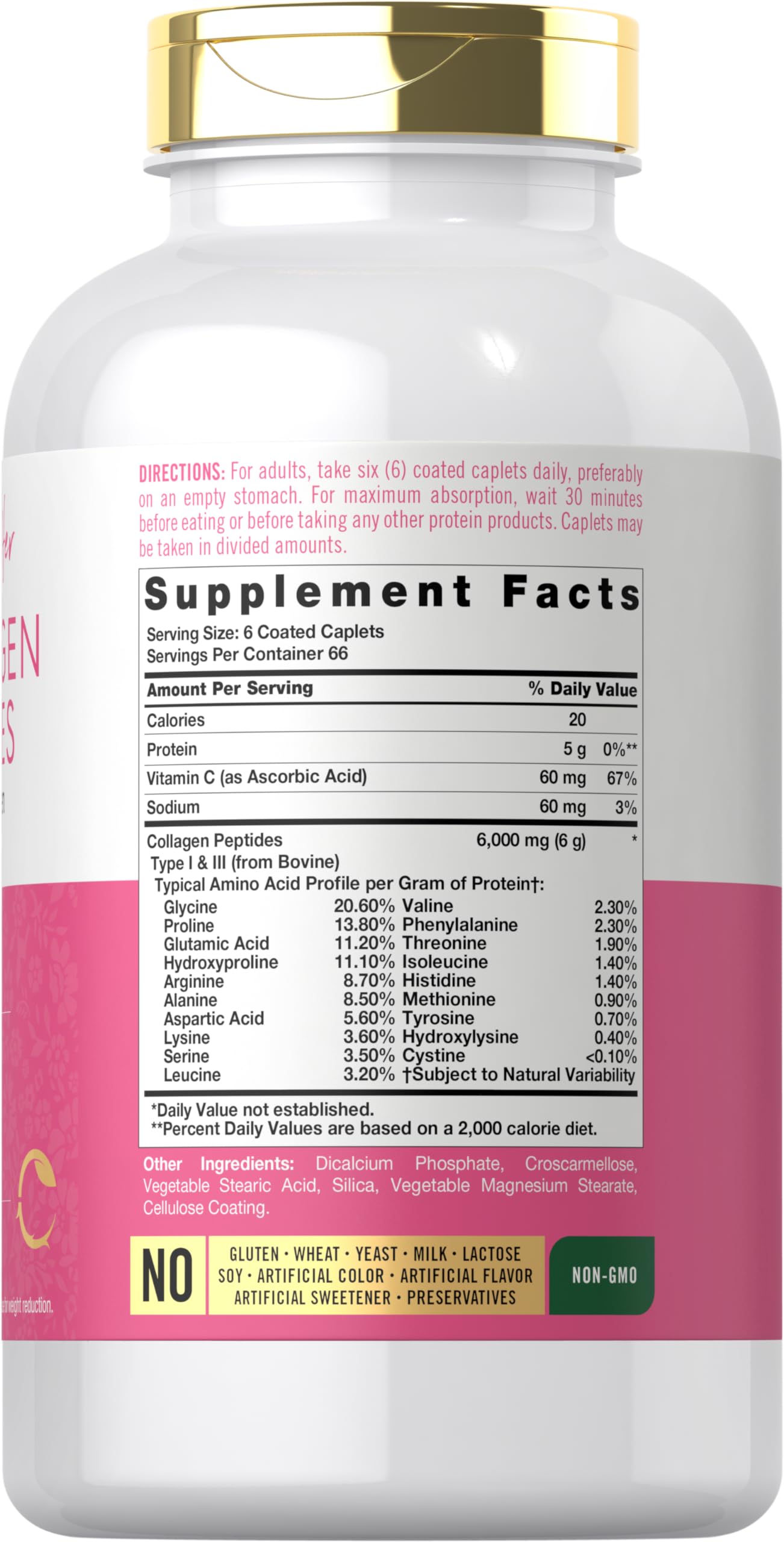 Carlyle Collagen Peptides 6000mg | 400 Caplets | with Vitamin C | Type 1 and 3 | Non-GMO, Gluten Free, Grass Fed Supplement Carlyle buy supplements canada