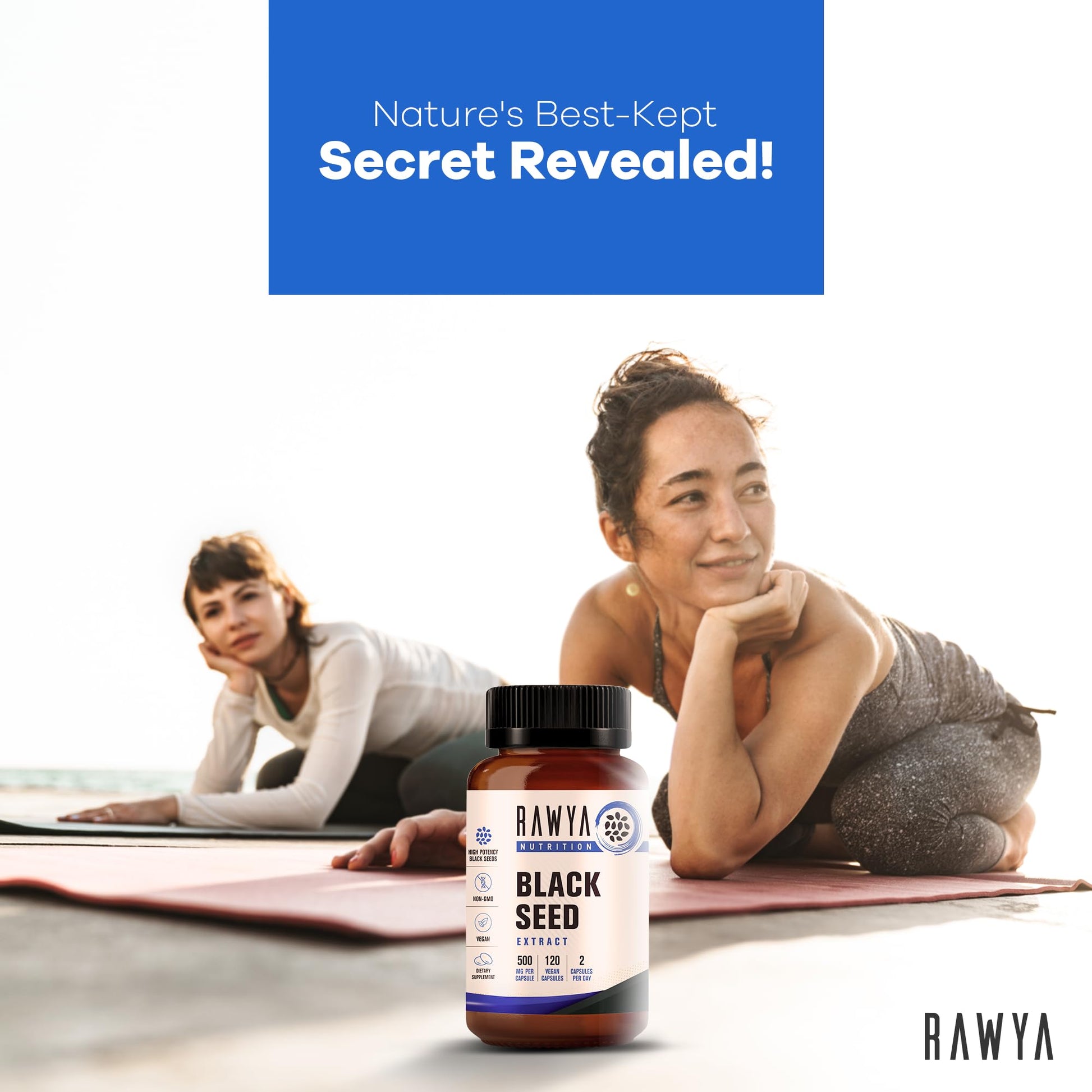 RAWYA Nutrition, Black Seed Extract, 120 Vegan Capsules, Nigella Sativa, Black Cumin RAWYA buy supplements canada