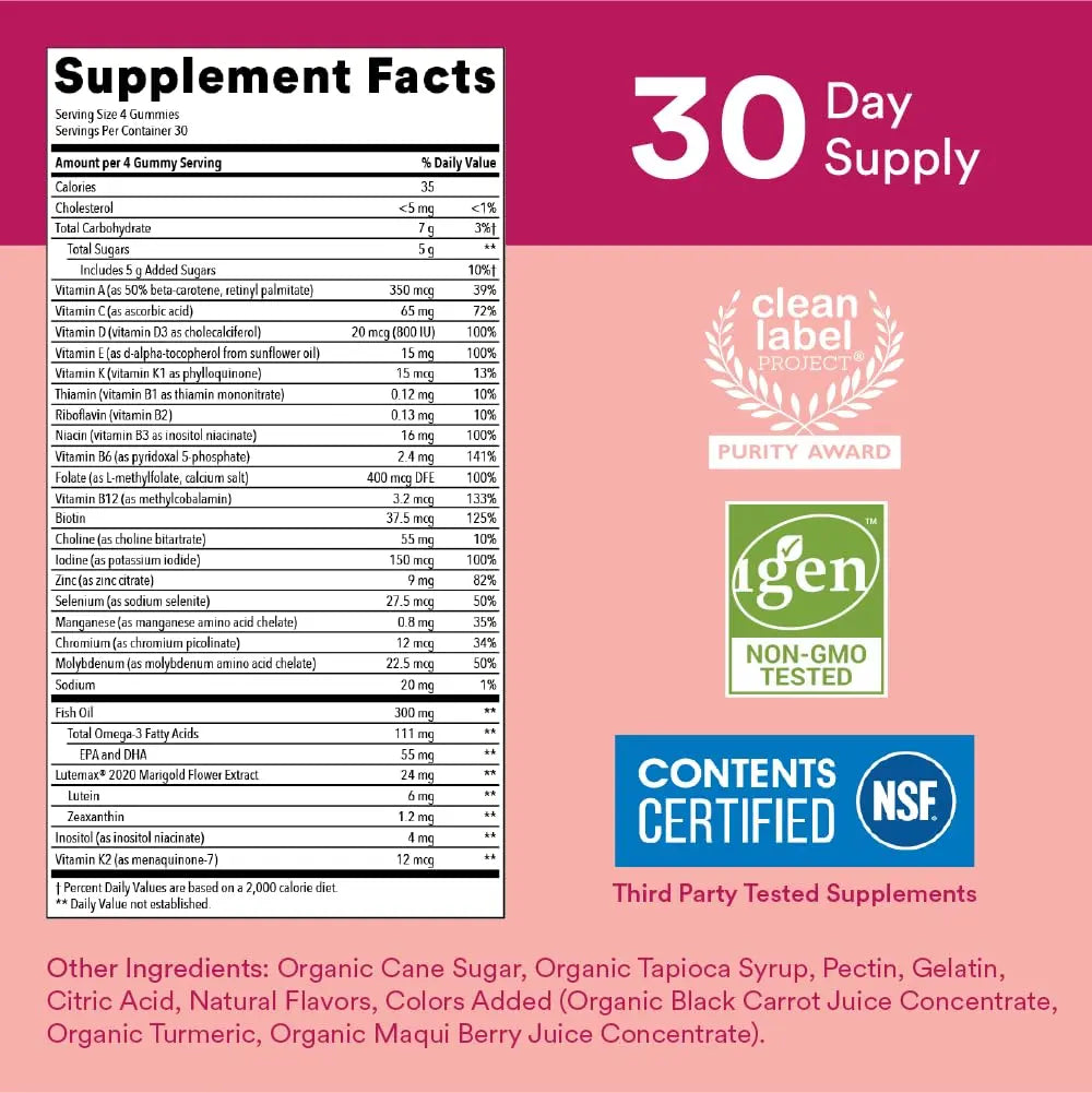 SmartyPants Teen Girl Multivitamin Gummies: Omega 3 Fish Oil (EPA/DHA), Vitamin D3, C, Vitamin B12 & Kids Multivitamin Gummies SmartyPants buy supplements canada