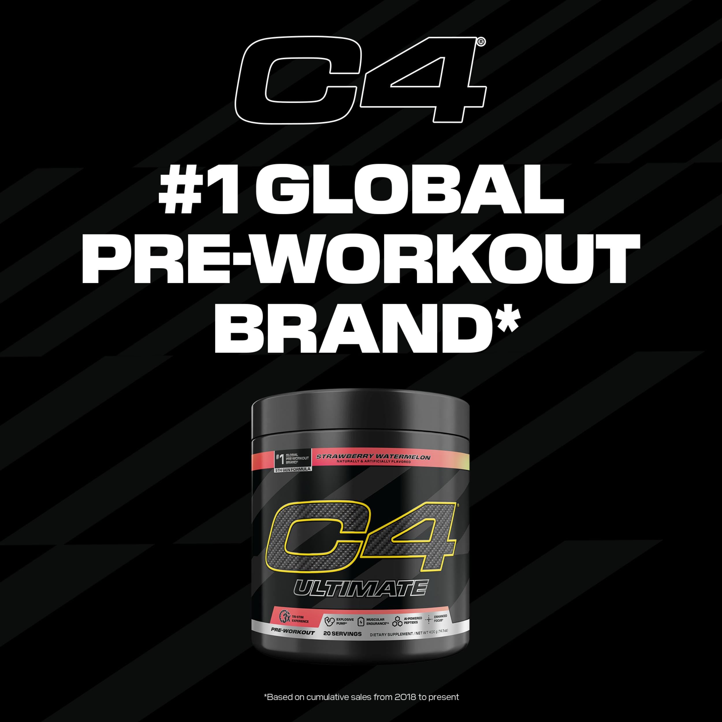 C4 Ultimate Pre Workout Powder Watermelon - Sugar Free Preworkout Energy Supplement for Men & Women - 300mg Caffeine + 3.2g Beta Alanine C4 buy supplements canada