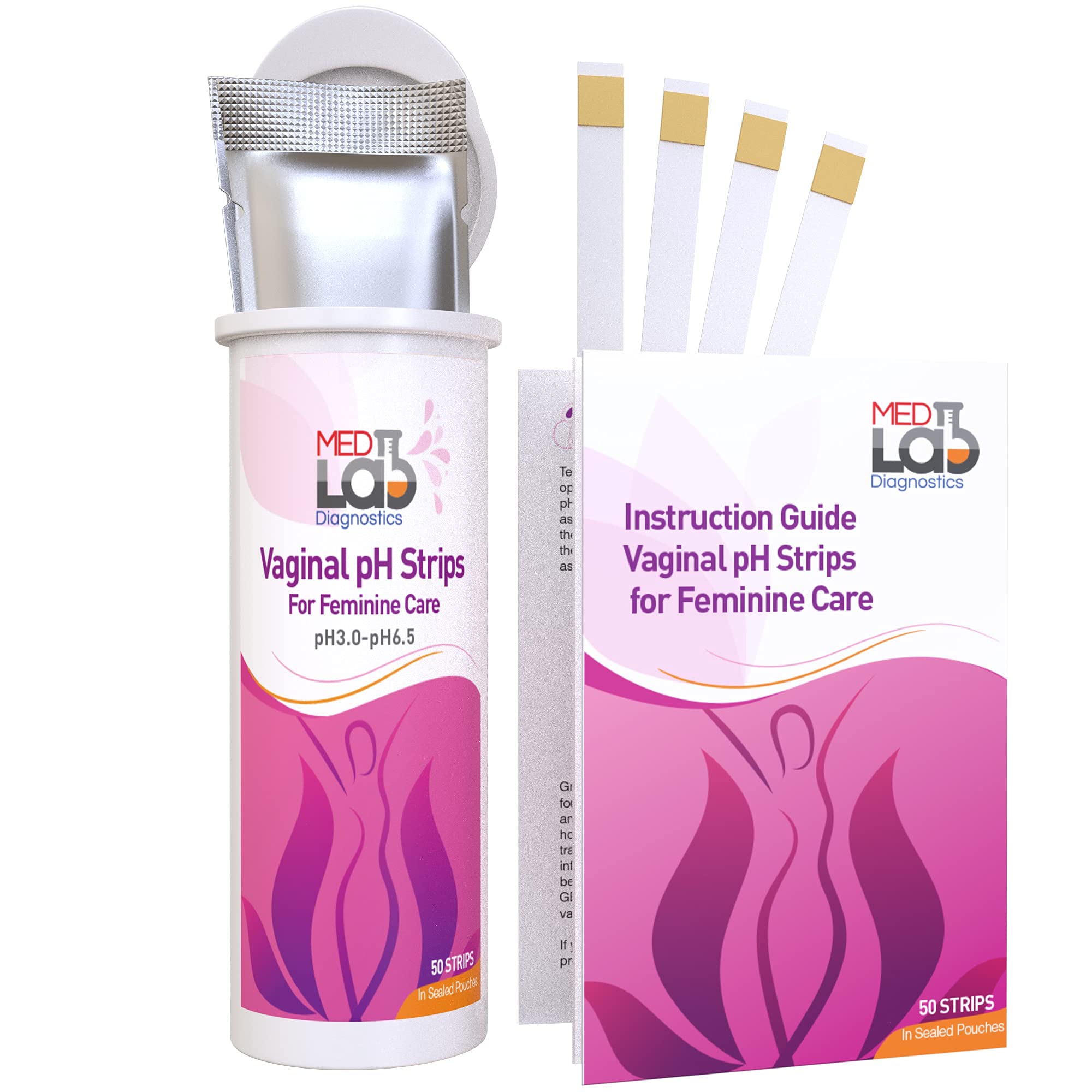 Vaginal ph Test Strips for Women(50 cnt). BV Bacterial Vaginosis and Yeast Infection Test Strips Med Lab Diagnostics buy supplements canada