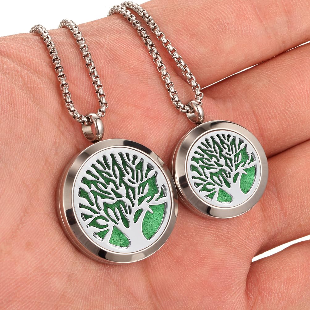 Aromatherapy Essential Oil Diffuser Necklace Tree of Life Cloud Design Stainless Steel Locket JEAN SMILE buy supplements canada
