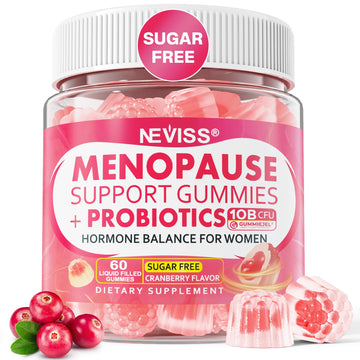 Sugar Free Menopause Supplement Gummies for Women, Menopause Probiotics (10 Billion CFU) Filled Gummy with Ashwagandha, Dong Quai & Black Cohosh for Hot Flashes, Night Sweats, Mood Swings, Gut Health NEVISS buy supplements canada