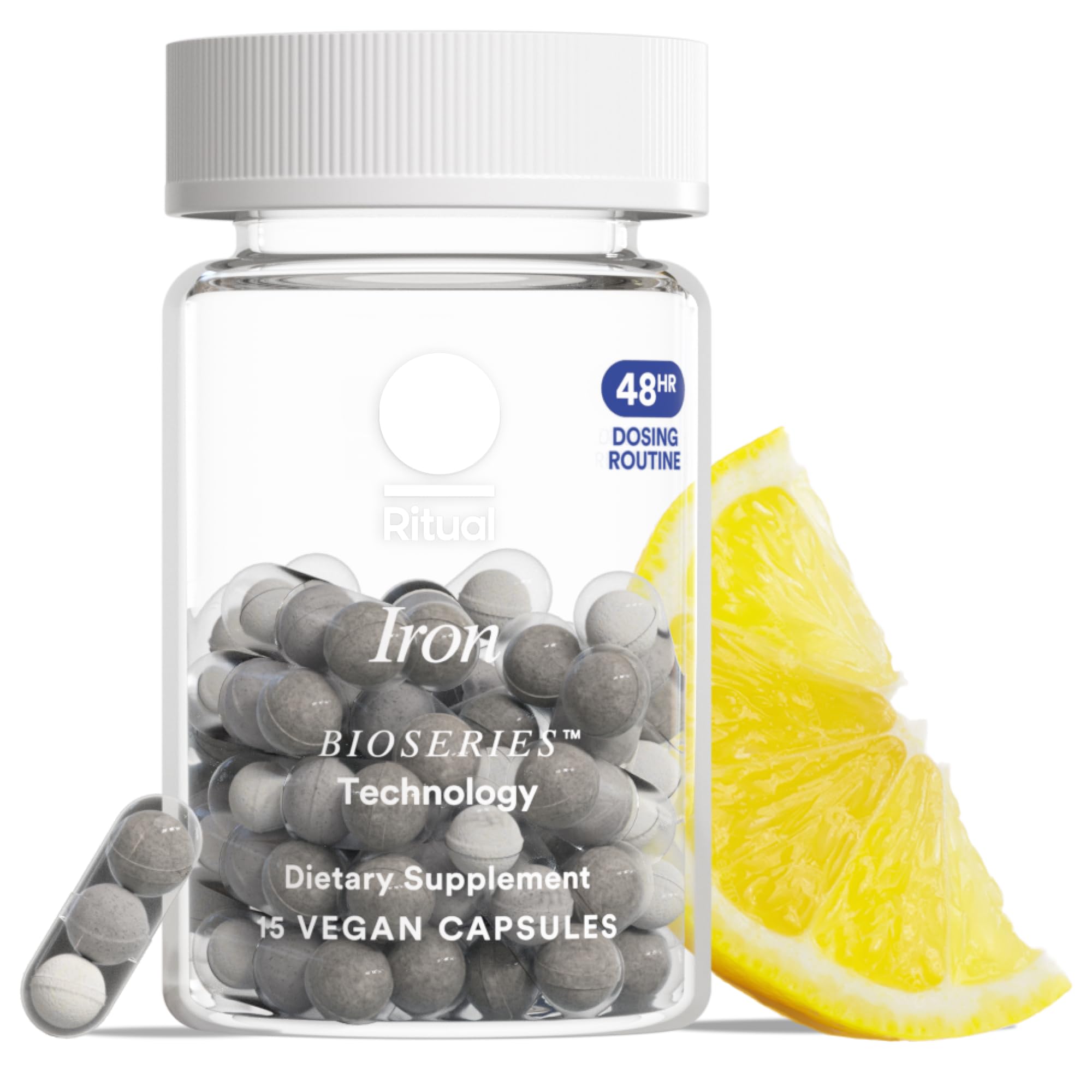 Ritual Iron Supplement to Support Low Iron Levels 60 mg | 48-hour Dosing Routine with BioSeries™ Technology plus Vitamin A and C. Designed for Optimal Absorption and Minimal GI Discomfort* 15 Servings Ritual buy supplements canada