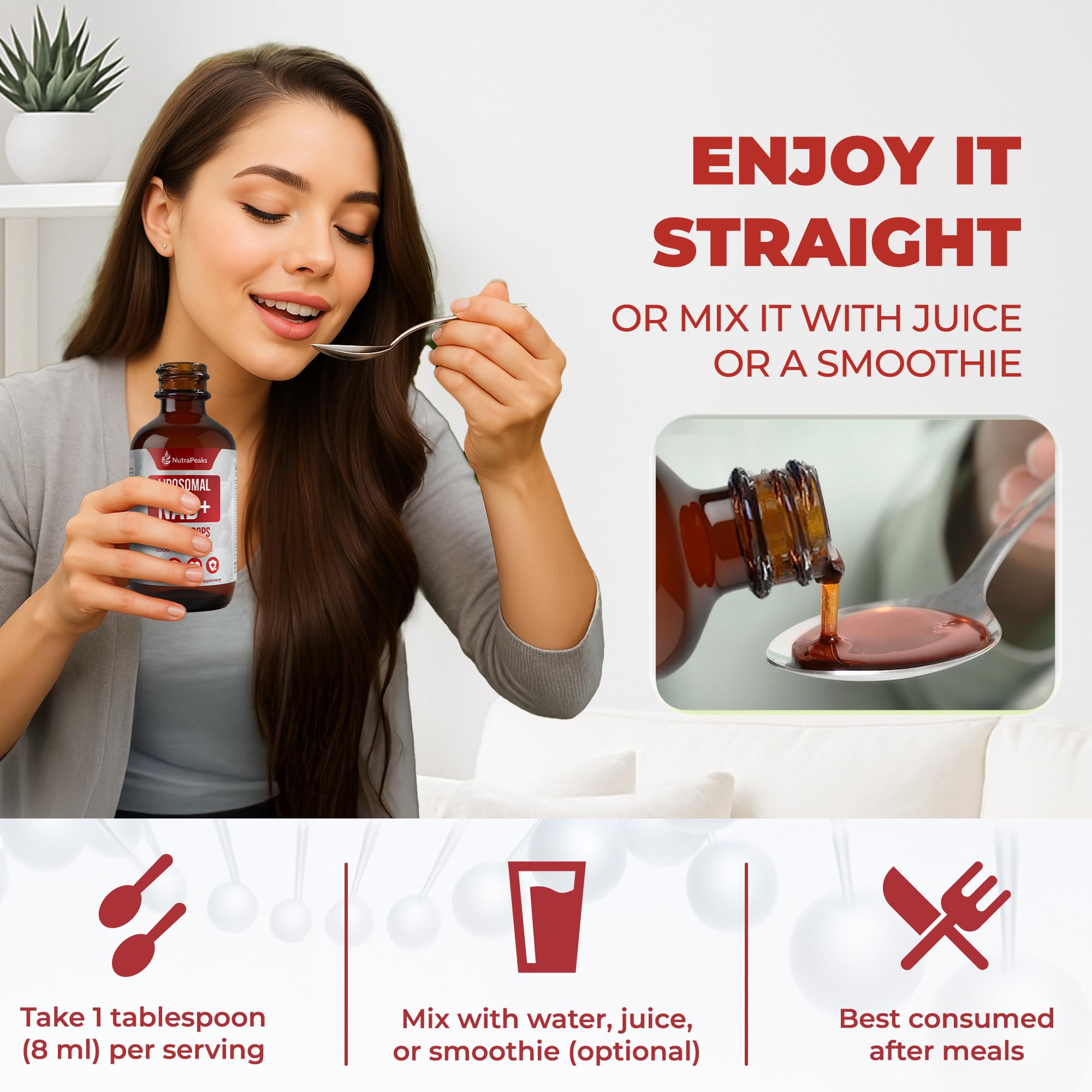 NutraPeaks NAD+ Supplement Liquid - NAD+ Supplement 1000mg, NAD+ Nicotinamide Riboside Resveratrol Supplements with PQQ, NAD+ Berry Flavor Sticks for Anti-Aging, Energy, Focus NutraPeaks buy supplements canada