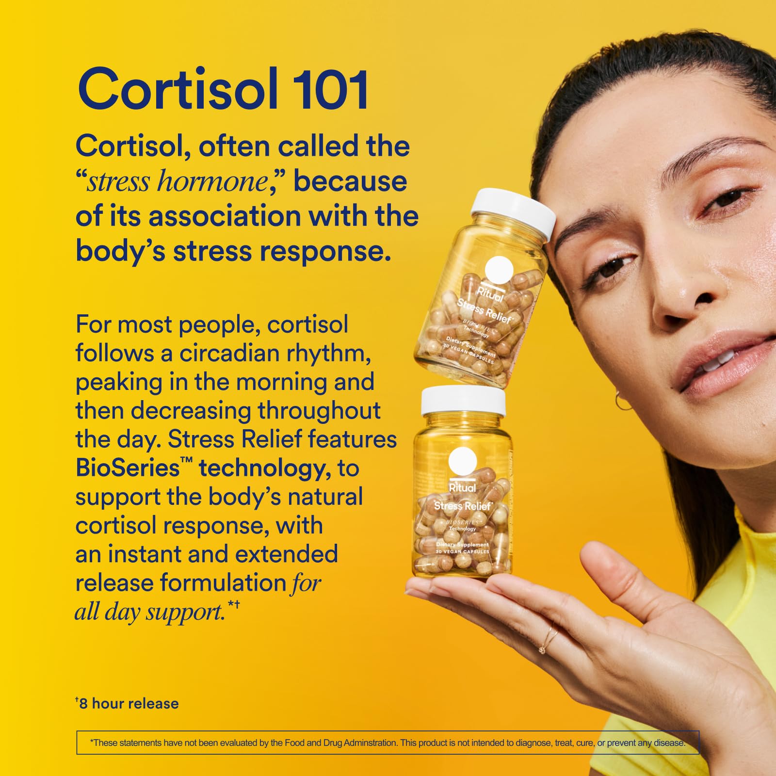 Ritual Stress Relief Supplement Shoden® Ashwagandha, Suntheanine® L-Theanine, and Saffron as affron®* BioSeries with 8-Hour Release to Support Natural Cortisol Response and Promote Calm, 30 Day Ritual buy supplements canada