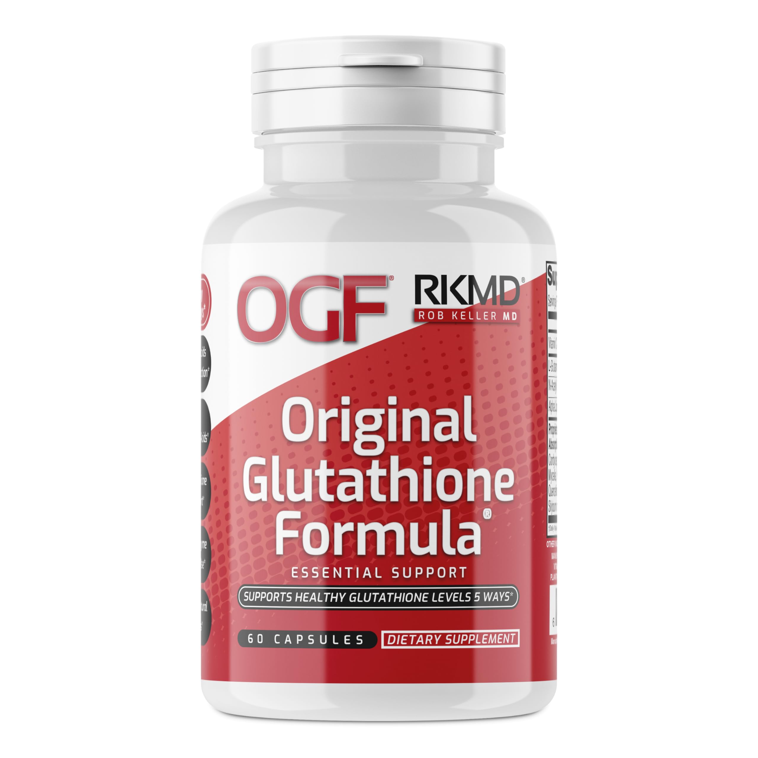 Original Glutathione Formula Essential Support, RobKellerMD, Advanced Antioxidant Formula, Helps Body Produce Glutathione Naturally for Detox, Immune Health, Mental Clarity, & Daily Wellness, 60 caps Rob Keller MD buy supplements canada