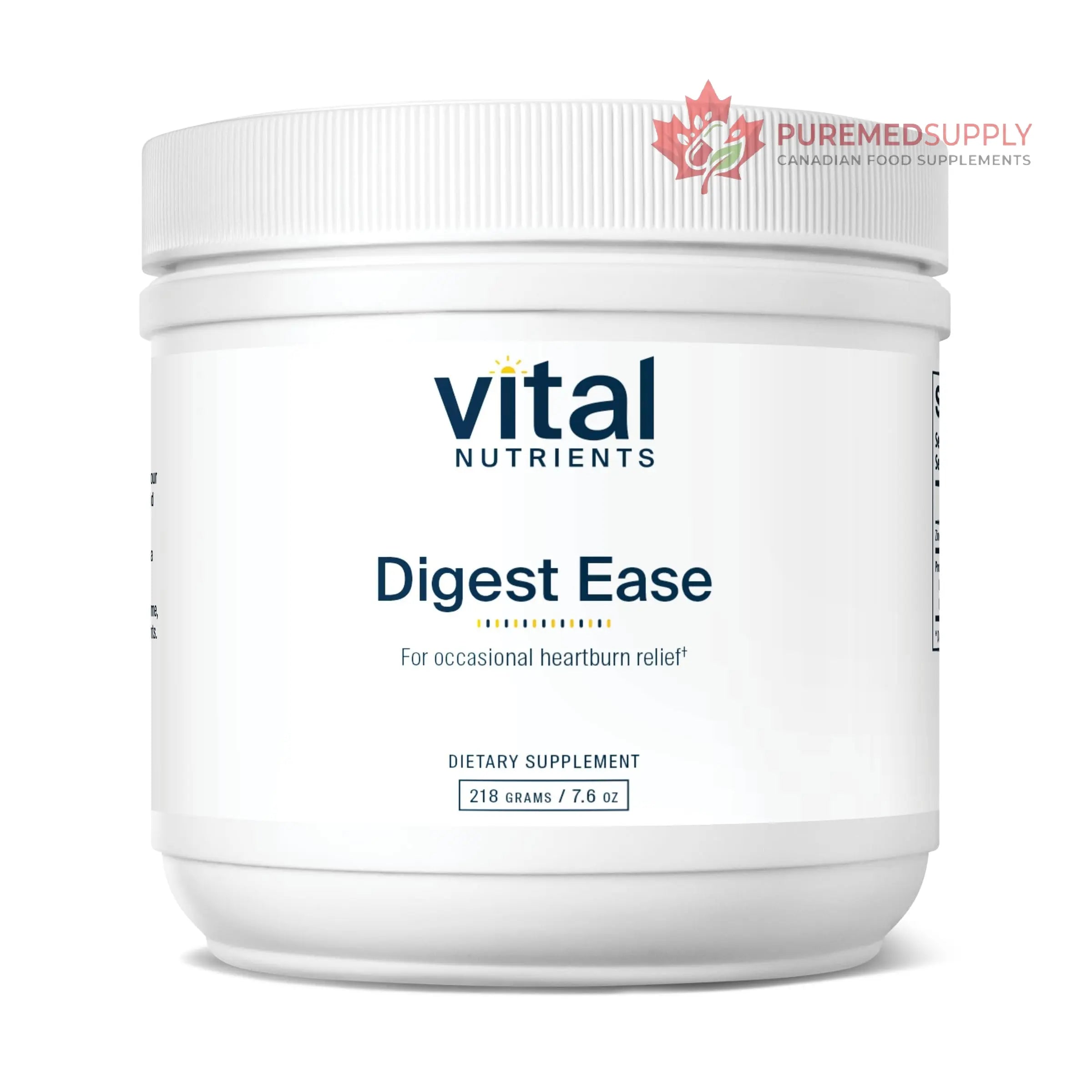 Vital Nutrients Digest Ease (Formerly Heartburn Tx) - Occasional Heartburn & Indigestion Relief - Supports Healthy GI Function & Helps Soothe GI Tract - Gluten, Dairy, Soy Free - Non-GMO - 50 Servings Vital Nutrients buy supplements canada