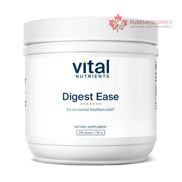 Vital Nutrients Digest Ease (Formerly Heartburn Tx) - Occasional Heartburn & Indigestion Relief - Supports Healthy GI Function & Helps Soothe GI Tract - Gluten, Dairy, Soy Free - Non-GMO - 50 Servings Vital Nutrients buy supplements canada