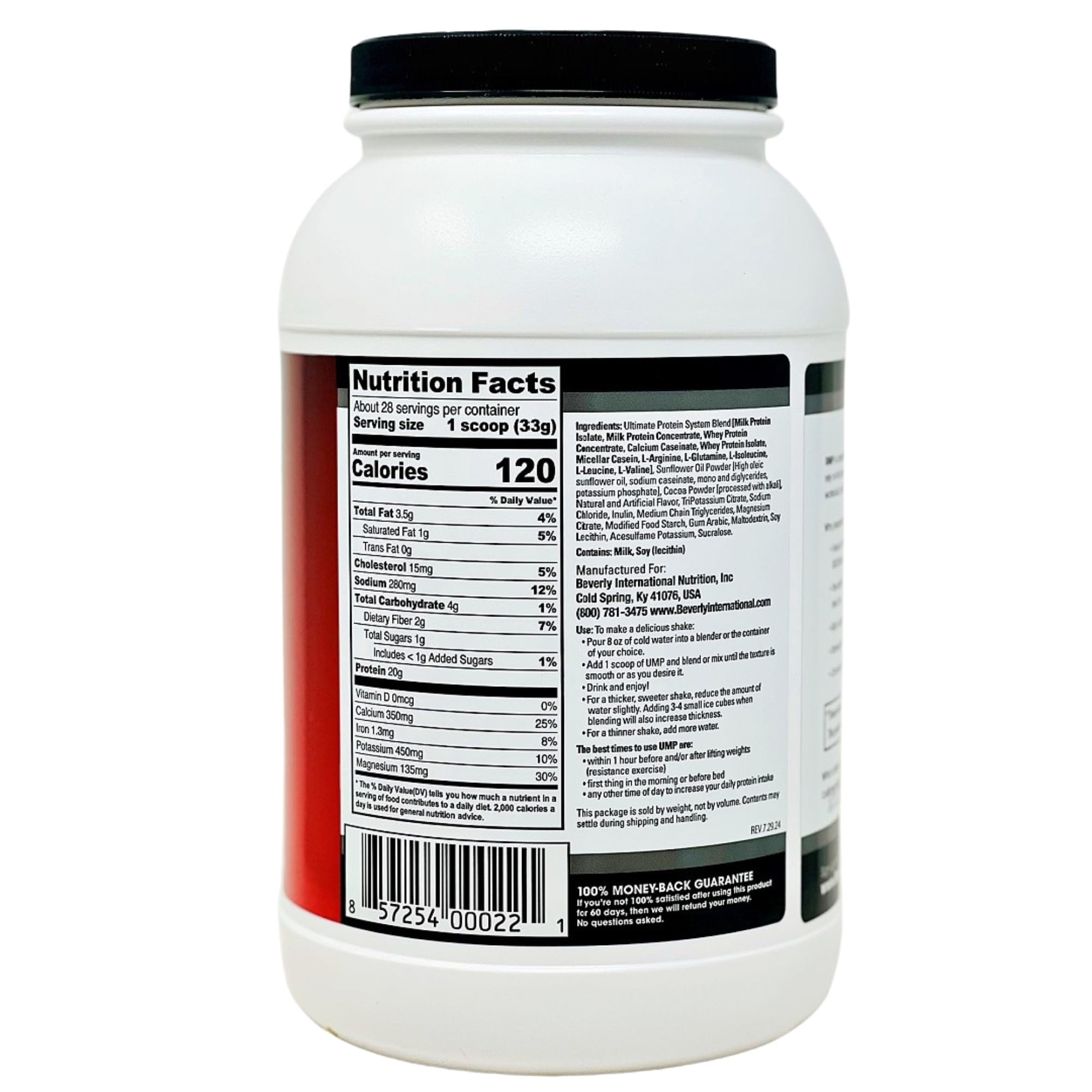 Beverly International UMP Protein Powder, Chocolate. Unique Whey-Casein Ratio Builds Lean Muscle. Easy to Digest. No Bloat. (32.8 oz) 2lb .8 oz Beverly International buy supplements canada