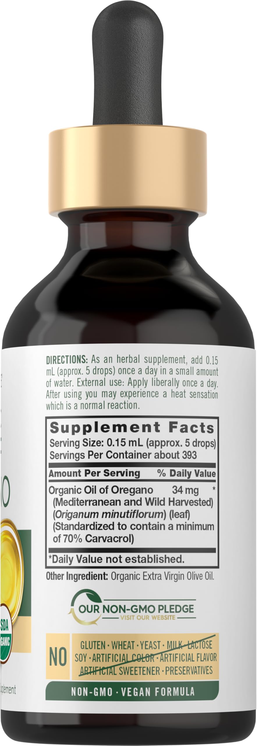 Carlyle Organic Oil of Oregano Liquid Drops - 2 fl oz - 1 Year Supply | Vegan Herbal Supplement | Non-GMO, Gluten Free Carlyle buy supplements canada