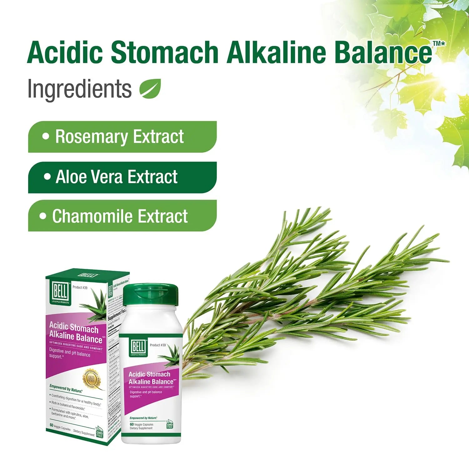 Bell Acidic Stomach Alkaline Balance Lifestyle Products | Helps Maintain Healthy pH Levels | 60 Capsules Bell buy supplements canada