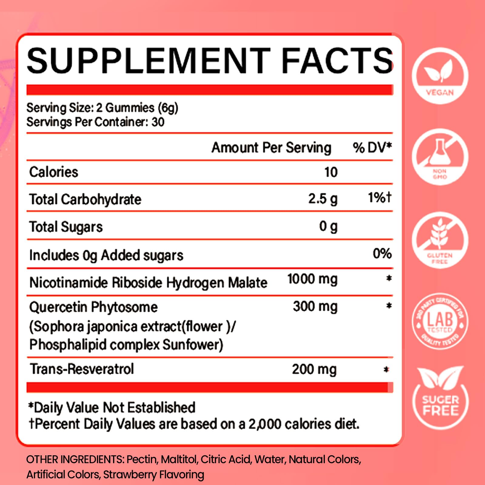 NUTRATASTE HEALTHIER CHOICE RICHER TASTE NAD⁺ Gummies Supplement for Anti-Aging, Energy & Focus Boost | Resveratrol, Nicotinamide Riboside | Strawberry Flavor, Vegan, Sugar-Free,60 Count (Pack of 1) NUTRATASTE HEALTHIER CHOICE RICHER TASTE buy supplements canada