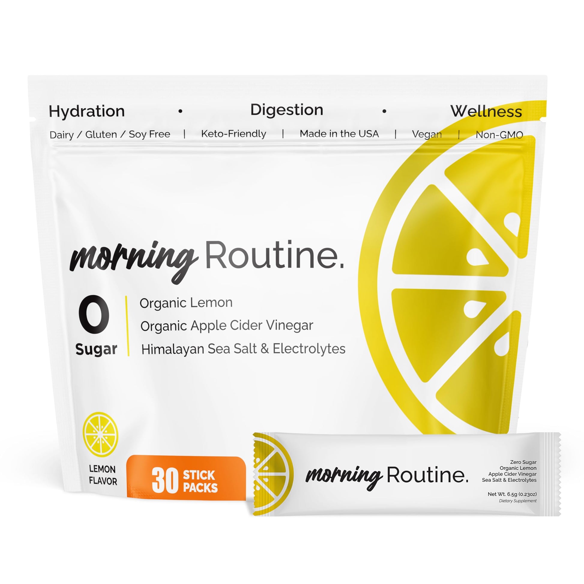 ROUTINE Morning Daily Hydration | Electrolyte Powder Packets | Lemon, Apple Cider Vinegar & Sea Salt Drink Mix | Sugar-Free, Keto & Paleo-Friendly | 3rd-Party ROUTINE buy supplements canada