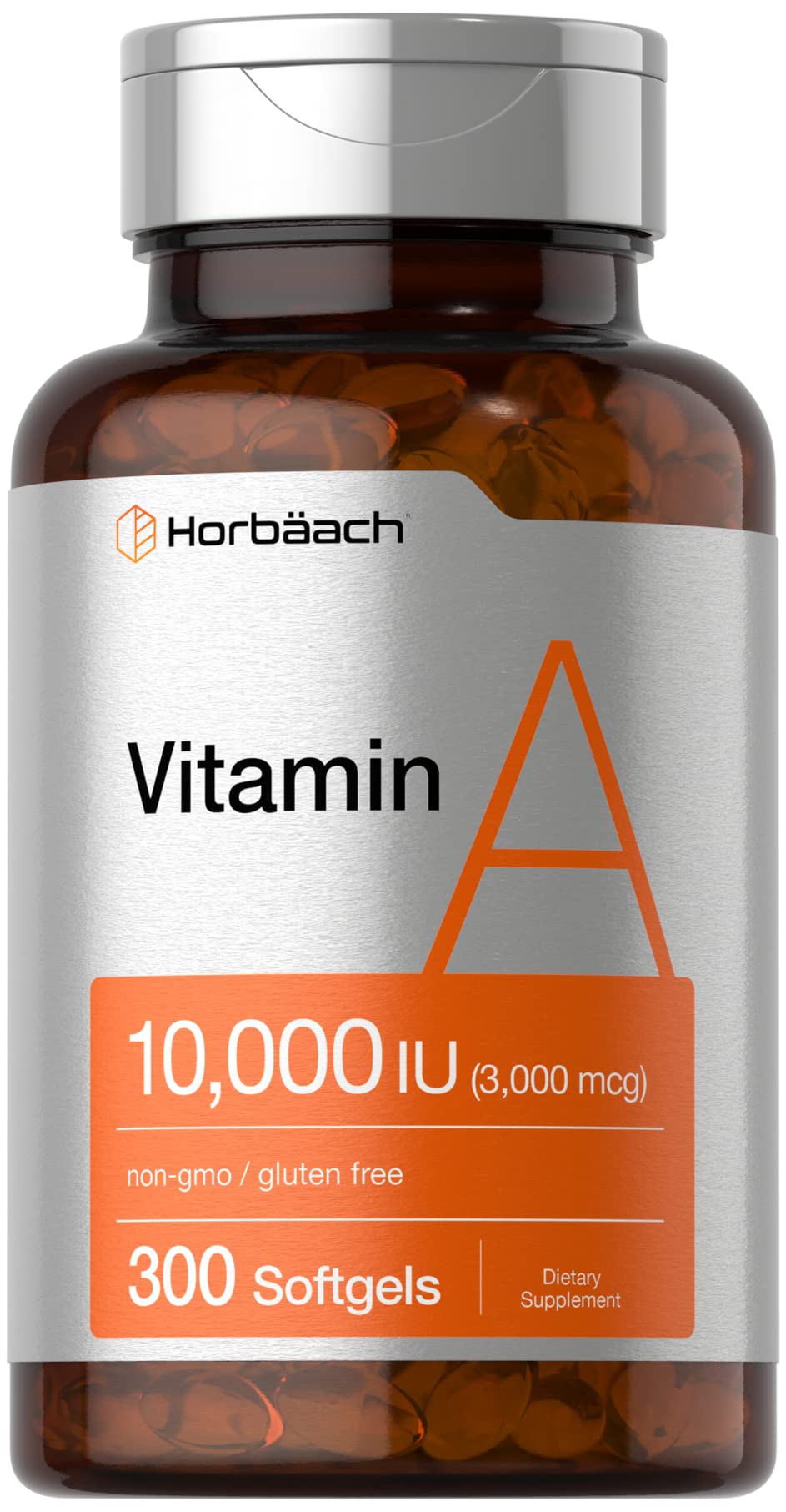 Vitamin A 10000 IU Softgels | 300 Count | Non-GMO, Gluten Free Supplement | by Horbaach Horbäach buy supplements canada