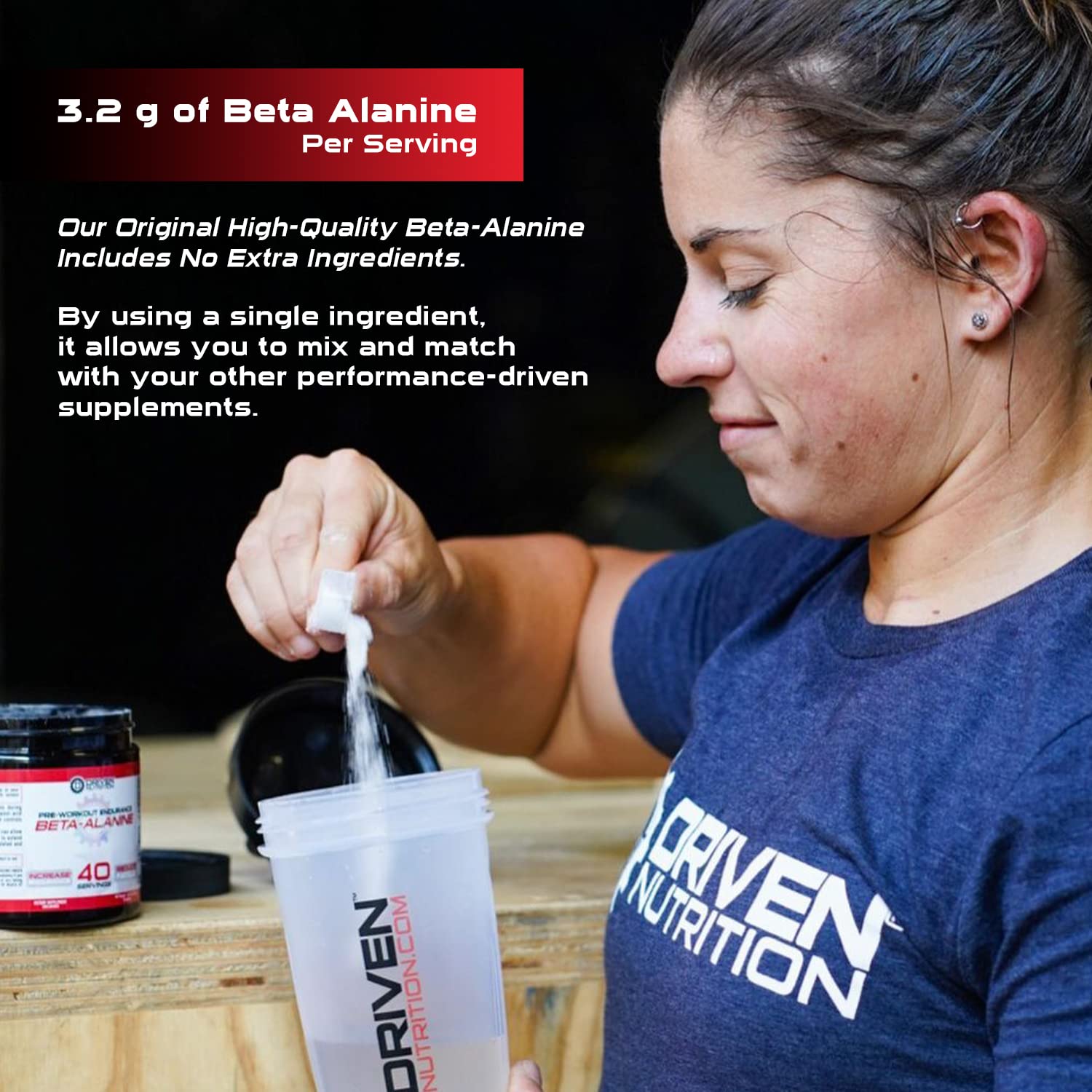 Driven Nutrition Beta Alanine, Unflavored - Preworkout Carnosine Booster for Physical Driven Nutrition buy supplements canada