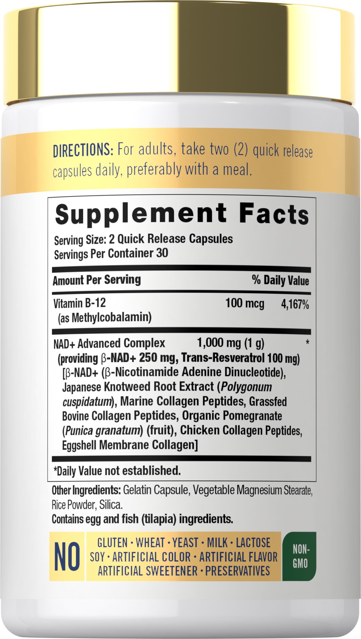 Carlyle NAD+ Supplement 1000 mg | 60 Capsules | with Resveratrol and Collagen | Advanced Complex for Women and Men | Non-GMO & Gluten Free Carlyle buy supplements canada